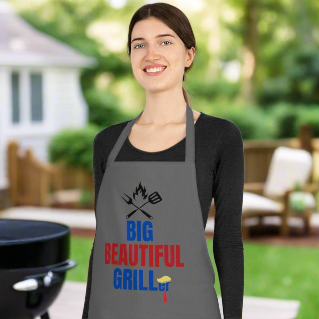 Big Beautiful Griller Cotton Apron - Fun BBQ Cooking Gift