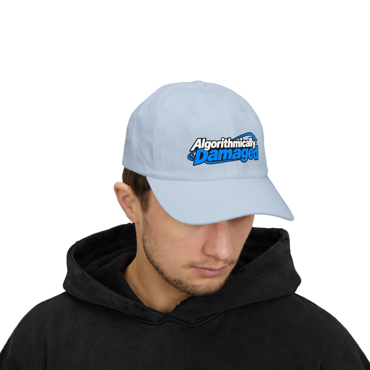 Algorithmically Damaged Dad Hat | Funny Algorithm Social Media Cap