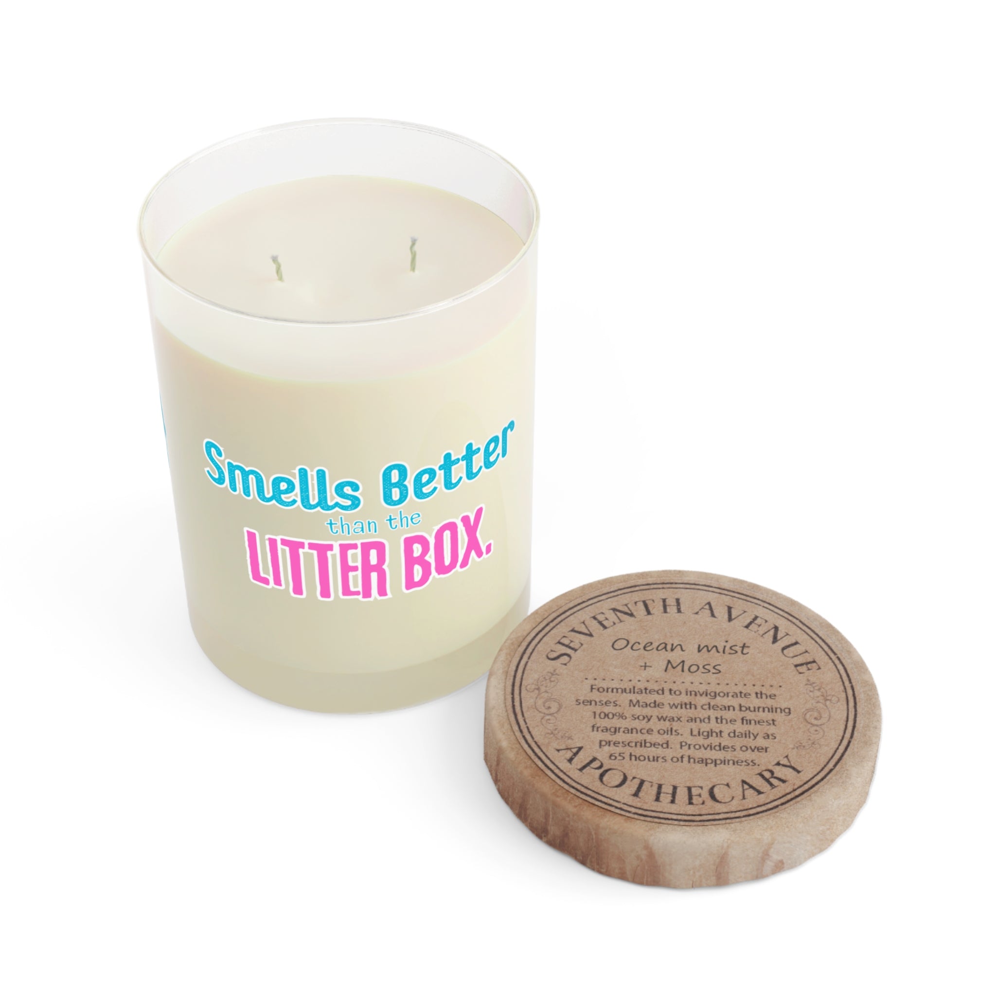 Smells Better Than the Litter Box Two-Wick Soy Candle 11oz Glass