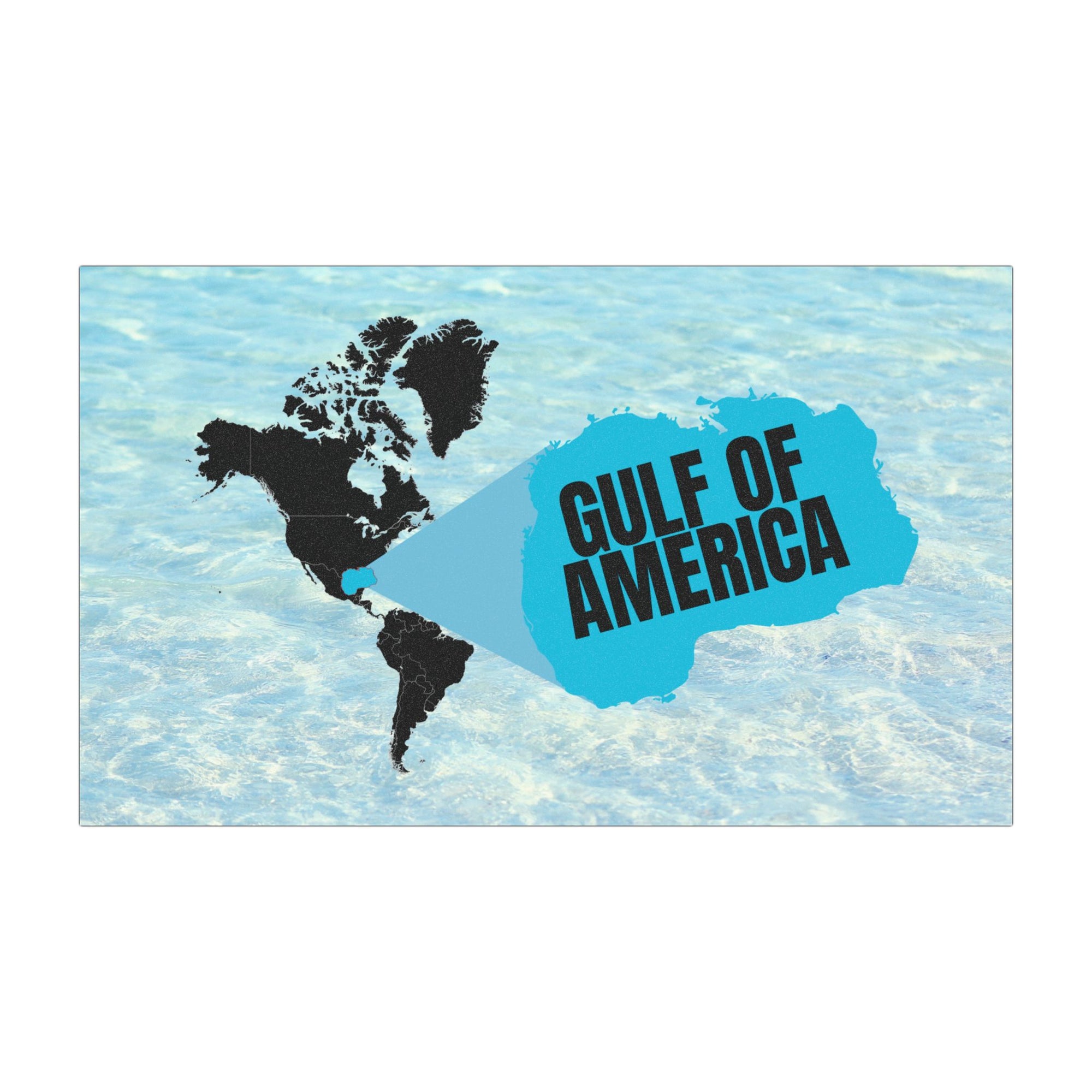 American Gulf Map Car Magnet