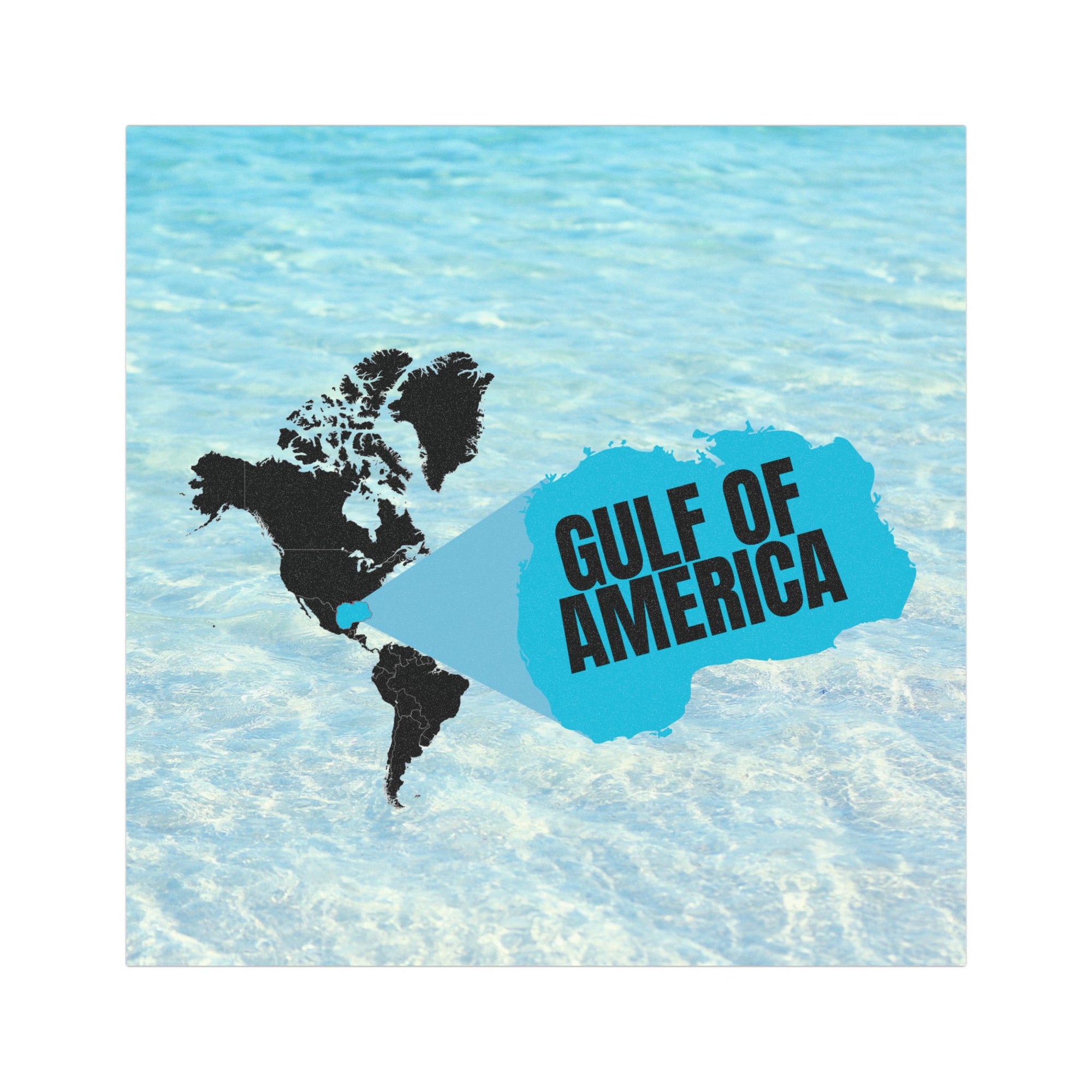 American Gulf Map Car Magnet
