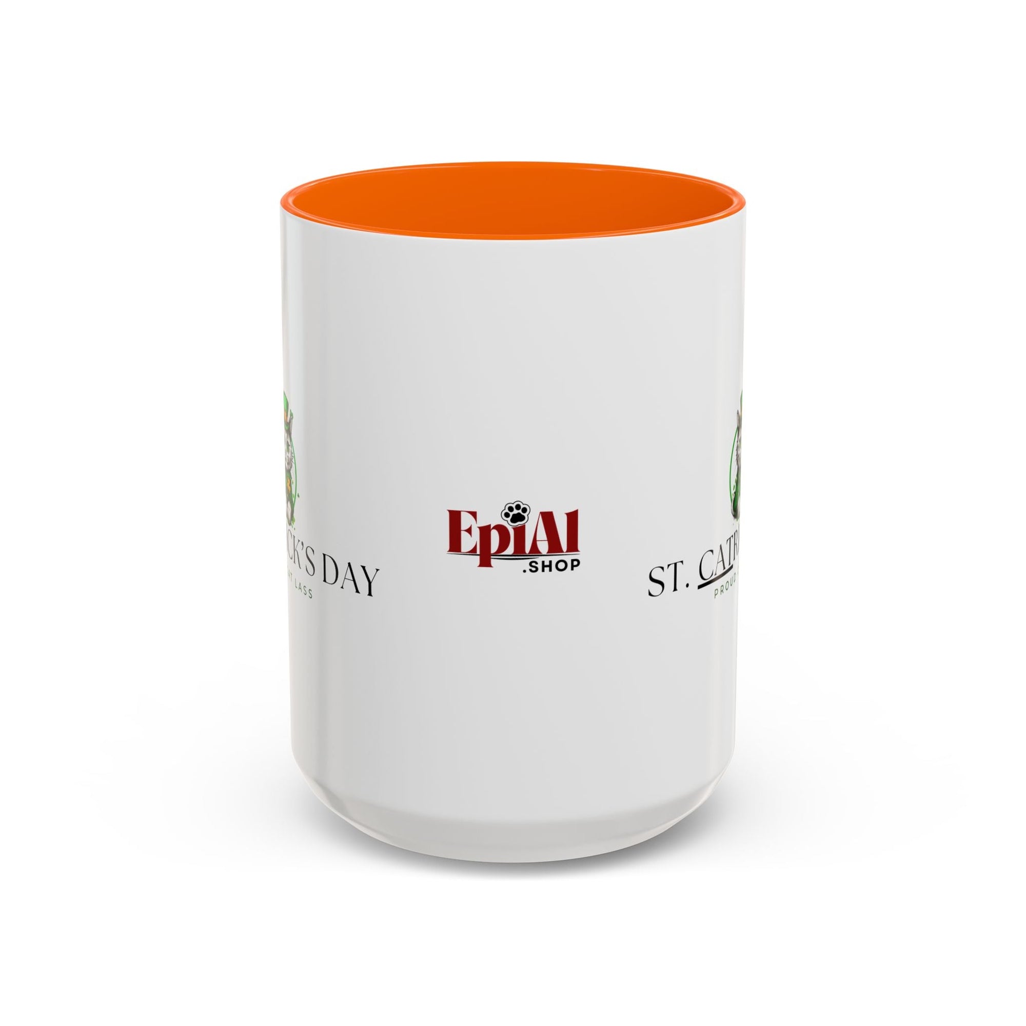 St. Patrick's Day Cat Coffee Mug - Proud Cat Lass Design Printify