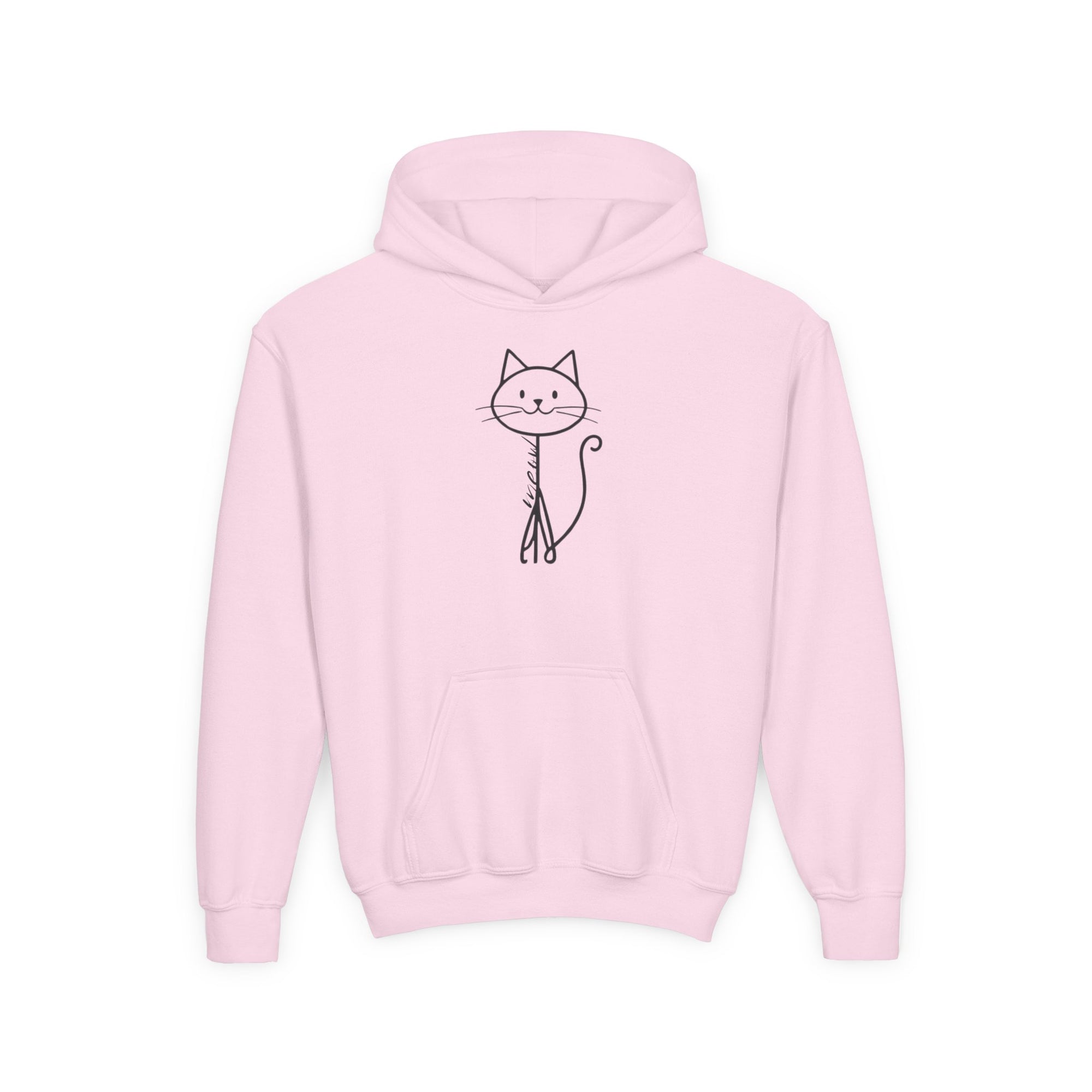 Adorable Stick Cat Youth Hoodie