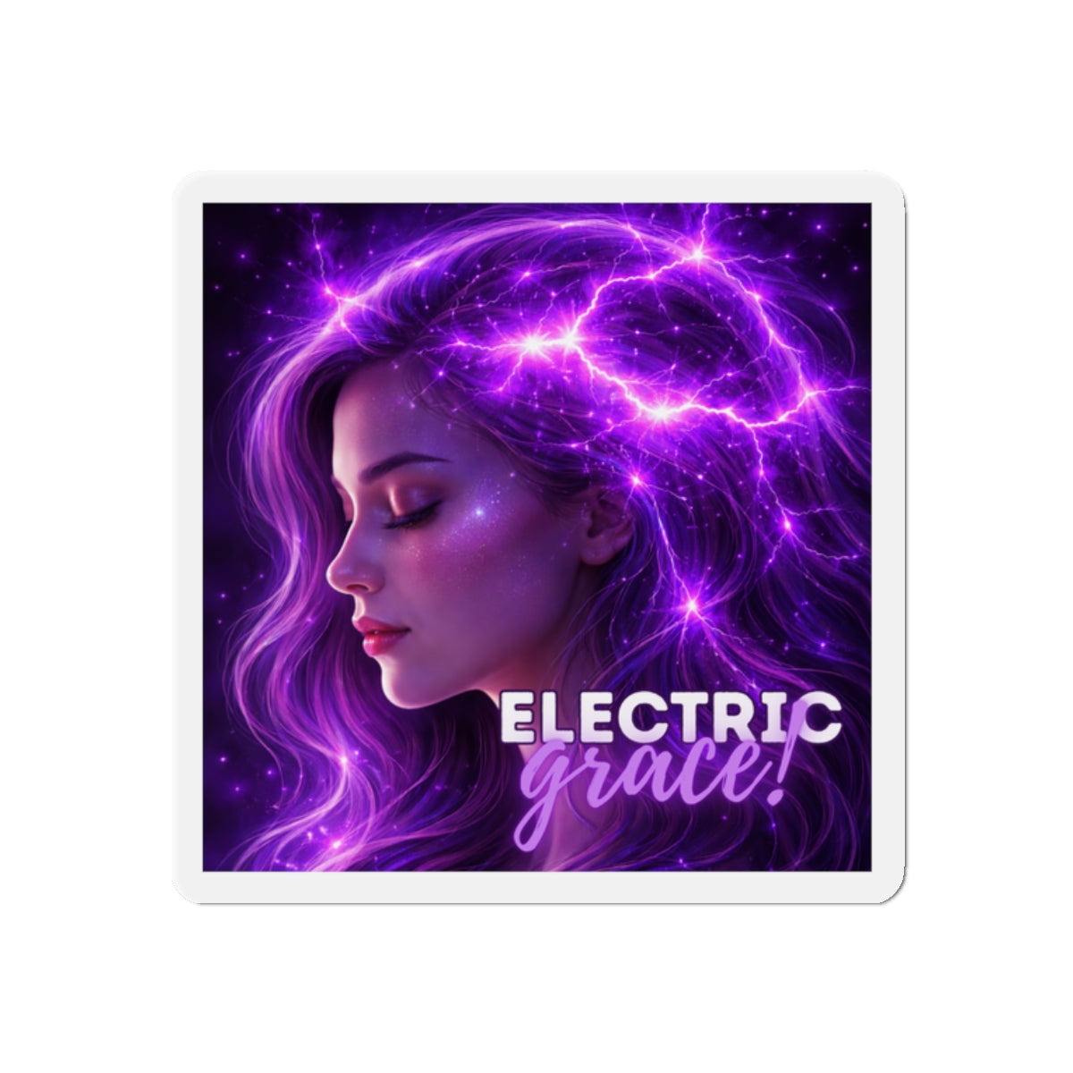 Electric Grace Magnet – Purple Energy Art Design