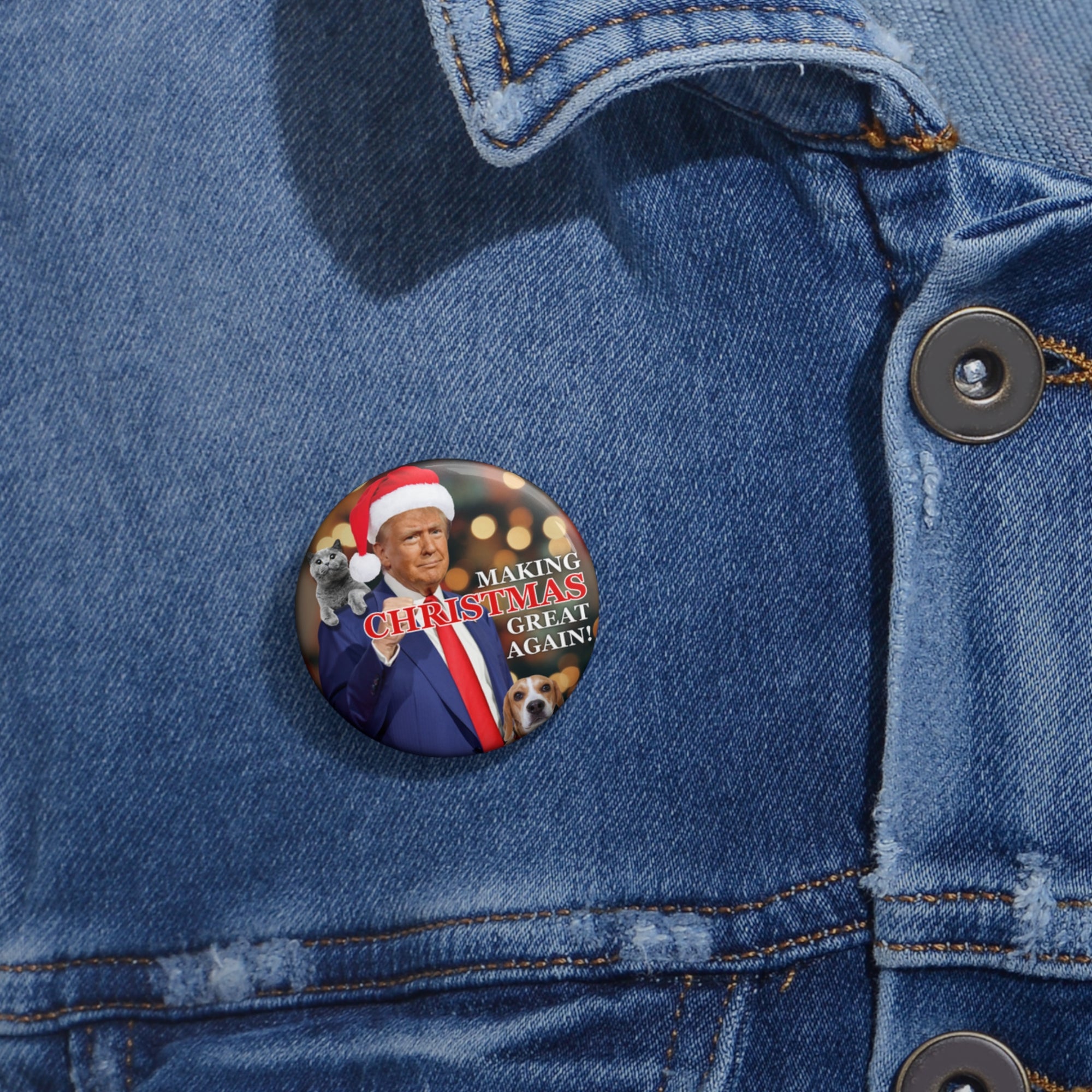 Making Christmas Great Again Pin Buttons
