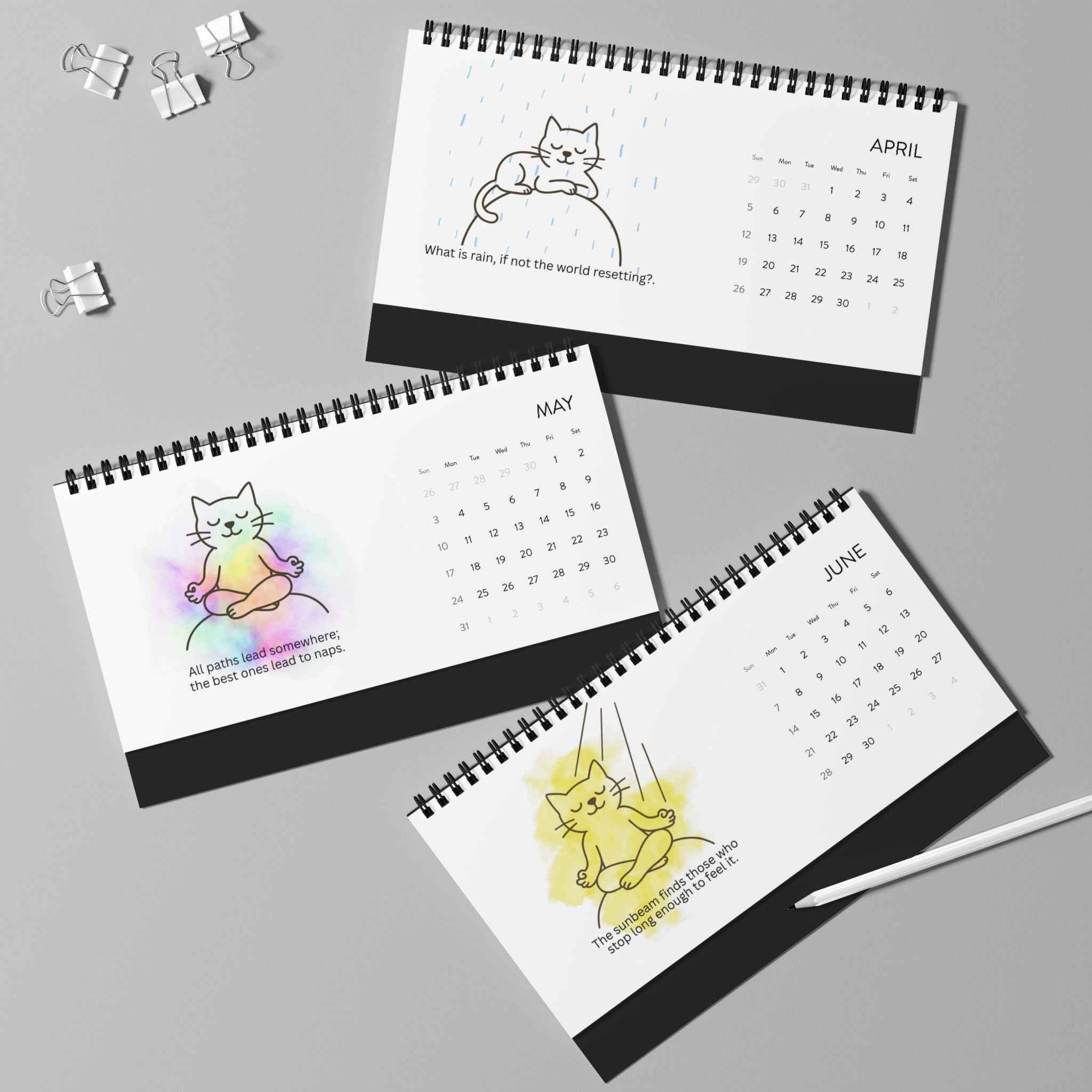 Cat Philosophy Desk Calendar | A Year of Whiskered Wisdom