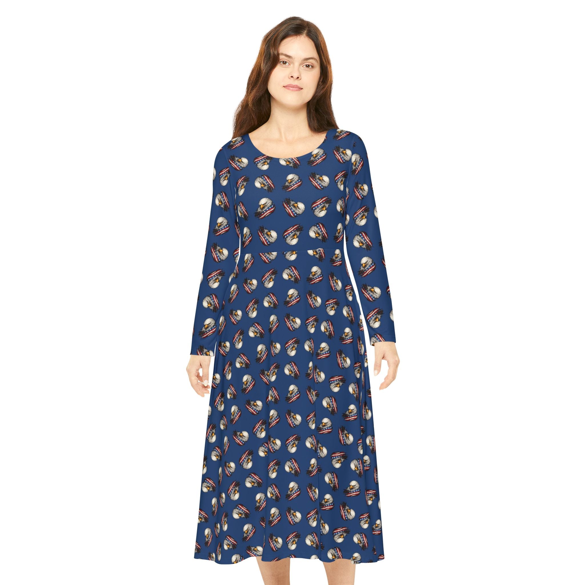 America: Weathering Storms Since 1776 Long Sleeve Skater Dress