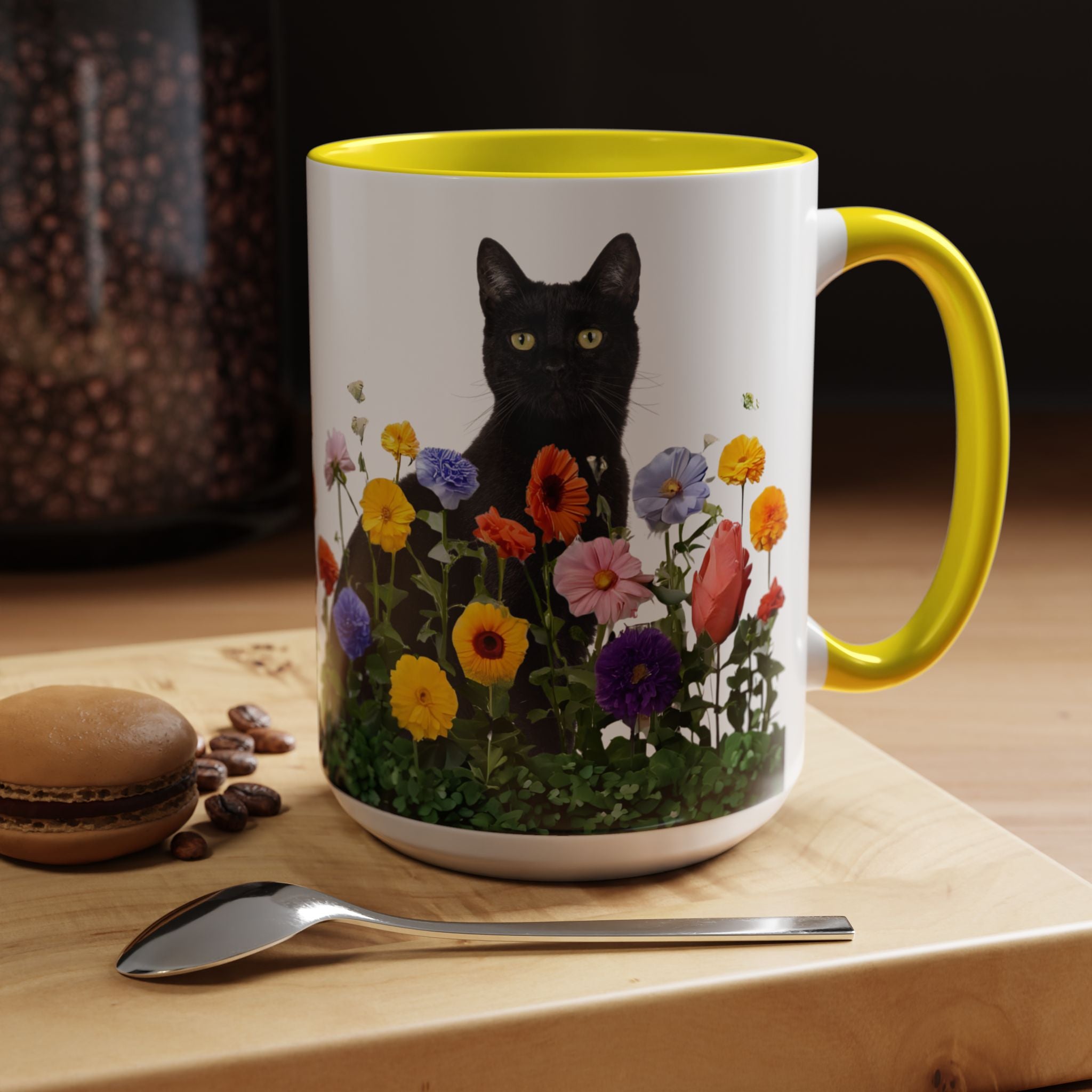 Floral Cats Coffee Mug - 11 oz/15 oz