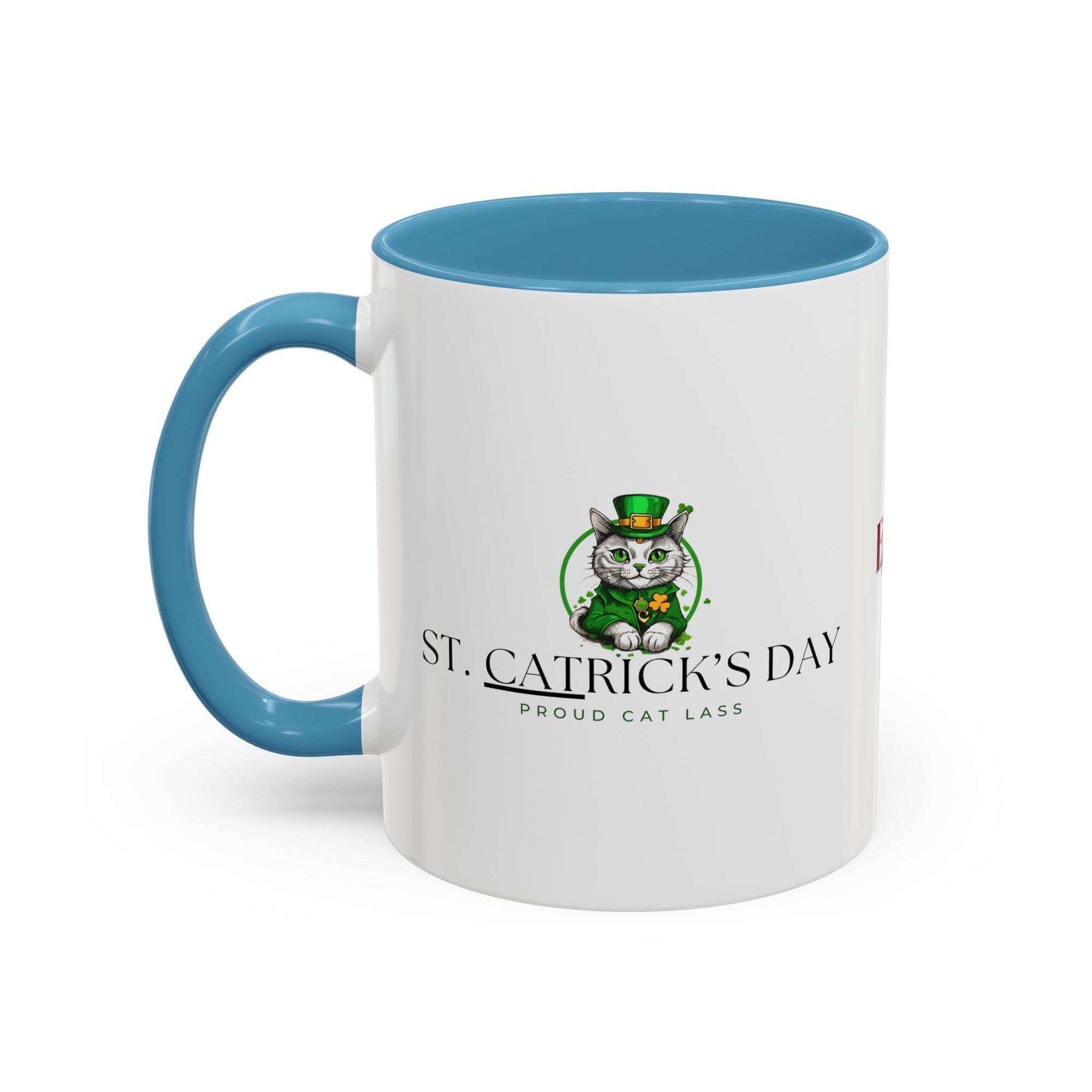St. Patrick's Day Cat Coffee Mug - Proud Cat Lass Design Printify