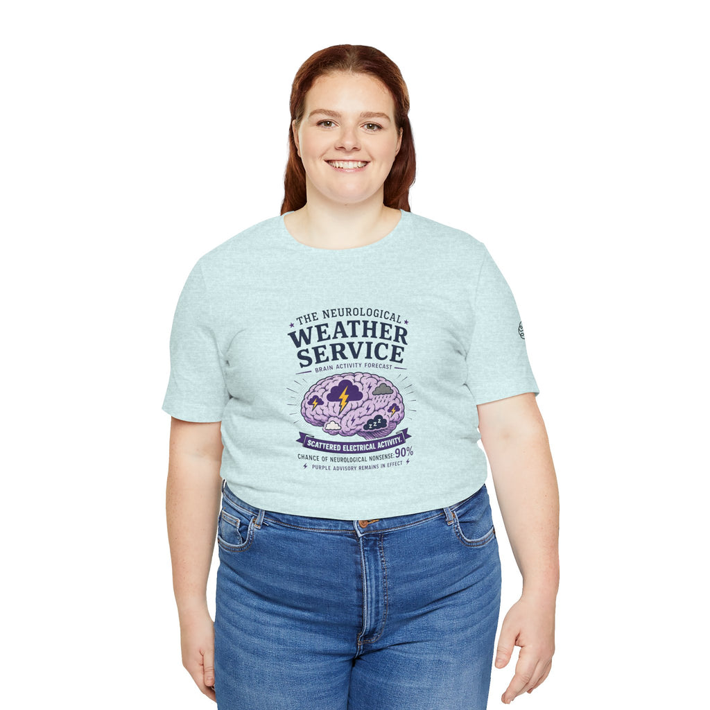Neurological Weather Service Epilepsy Awareness T-Shirt | Brain Forecast Tee