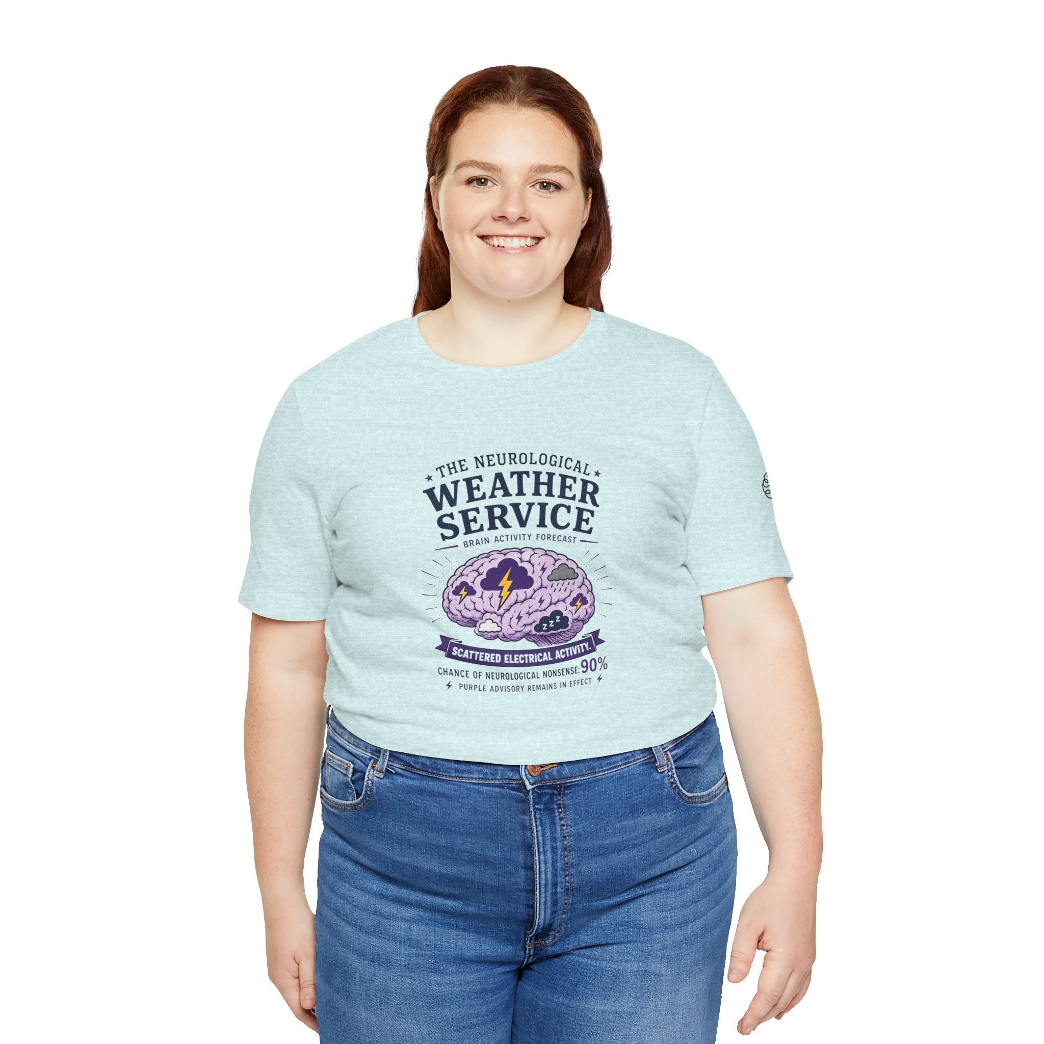 Neurological Weather Service Epilepsy Awareness T-Shirt | Brain Forecast Tee