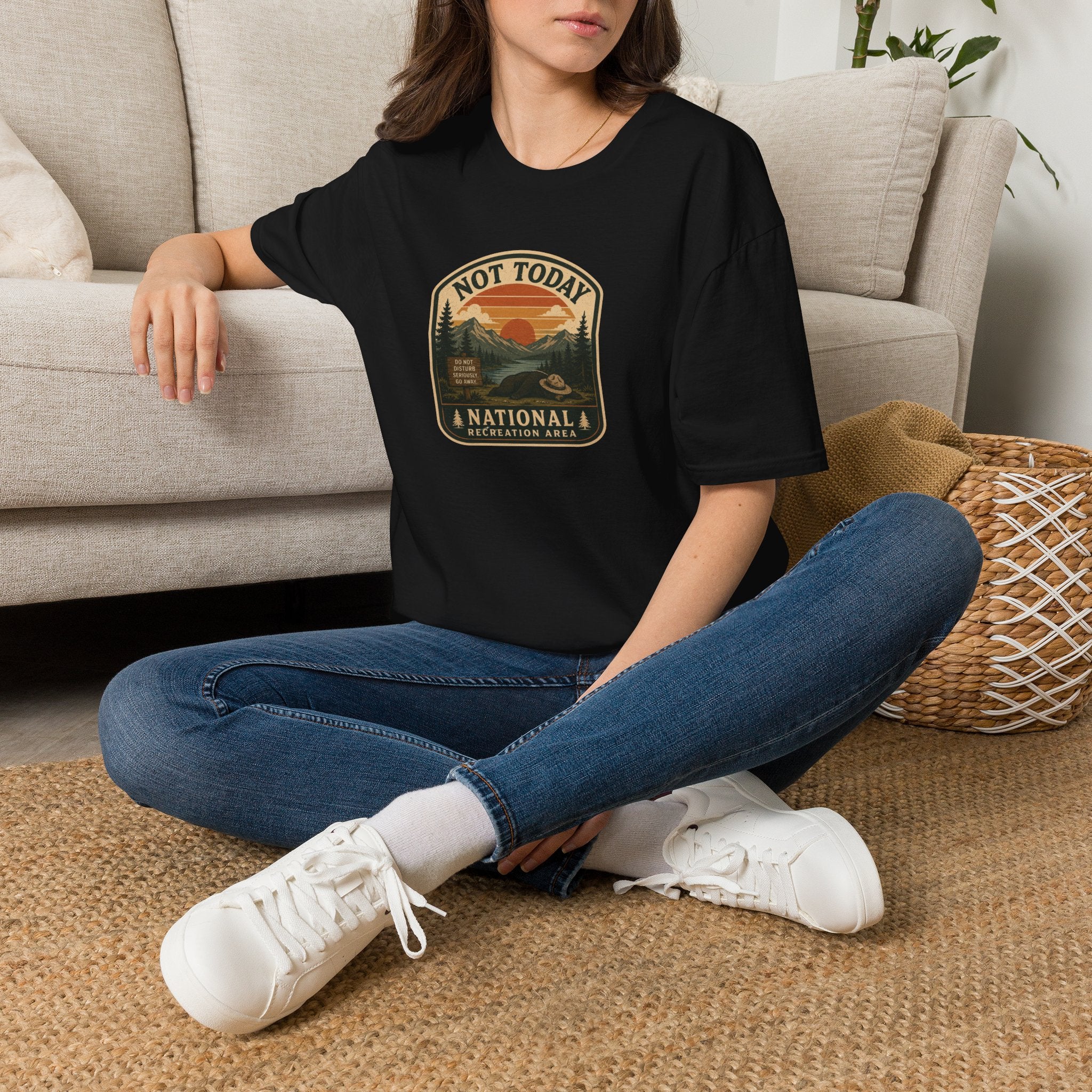 Not Today National Recreation Area Unisex T-Shirt | Funny Retro Outdoors Graphic Tee