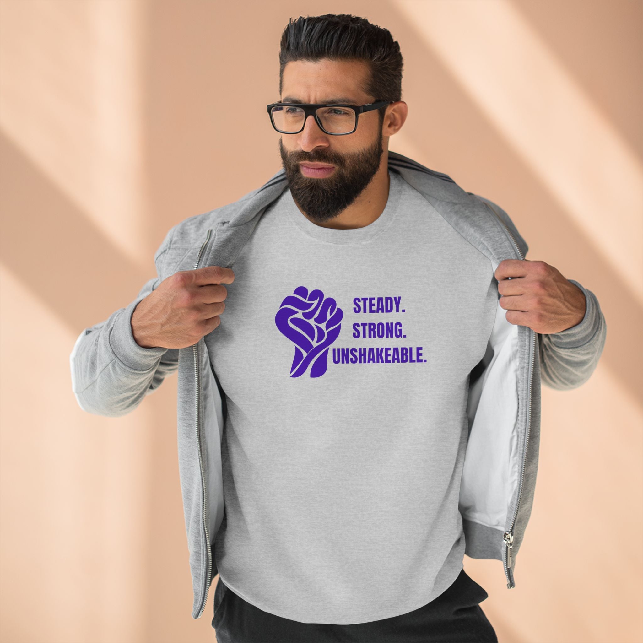 Steady. Strong. Unshakeable. — Epilepsy Awareness Sweatshirt