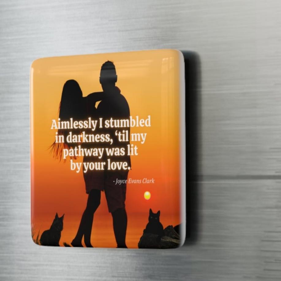 Photo depicting the ​Aimlessly Porcelain Magnet, Square from EpiAl's Shop.