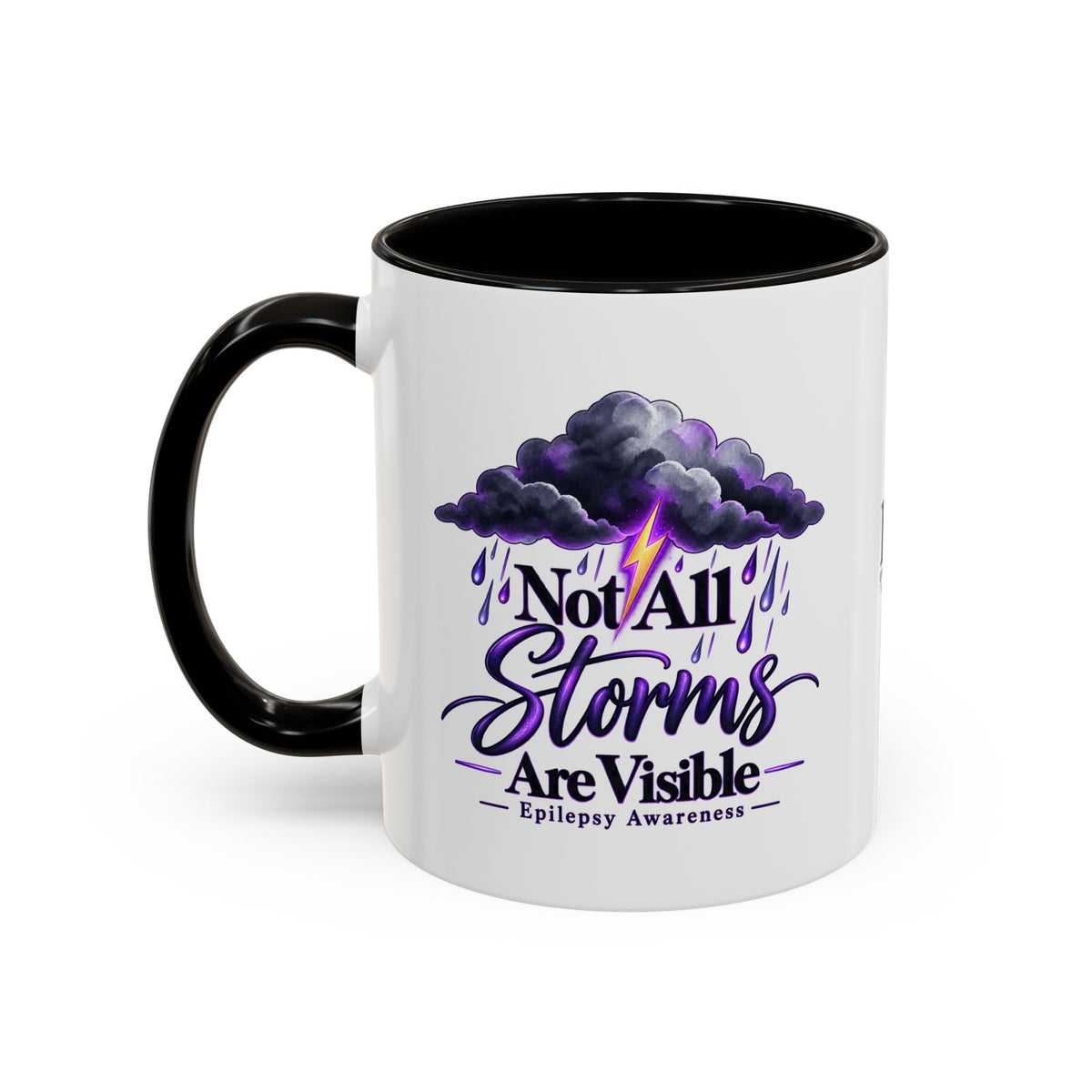 Not All Storms Are Visible Epilepsy Awareness Mug | Purple Storm Cloud Coffee Cup (11oz/15oz)