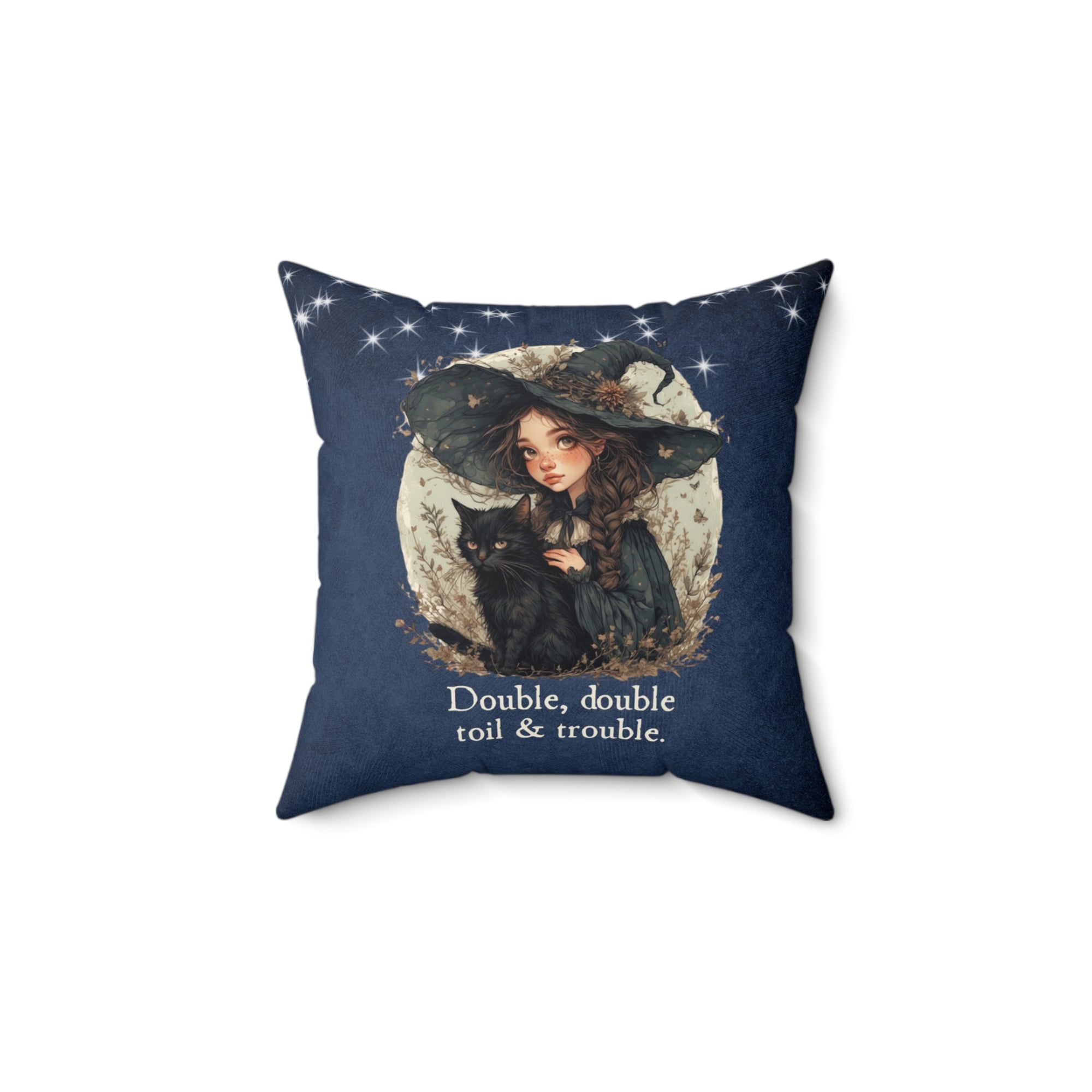 Double Double Toil & Trouble Decorative Pillow, Home Decor