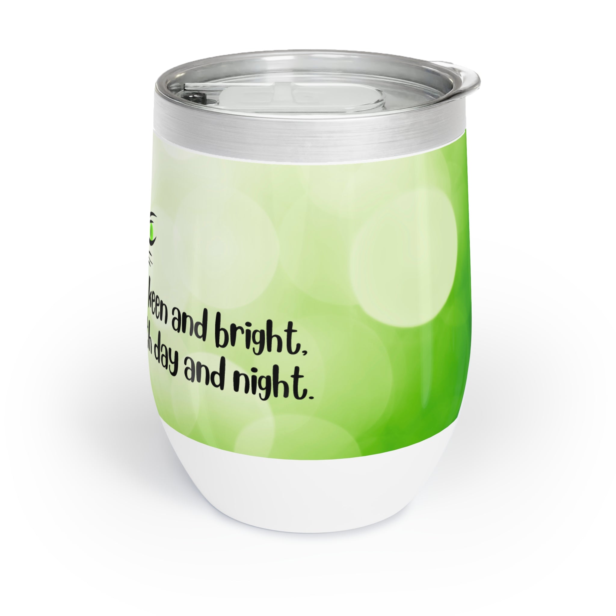 Photo depicting the ​Judging Eyes Chill Wine Tumbler from EpiAl's Shop.