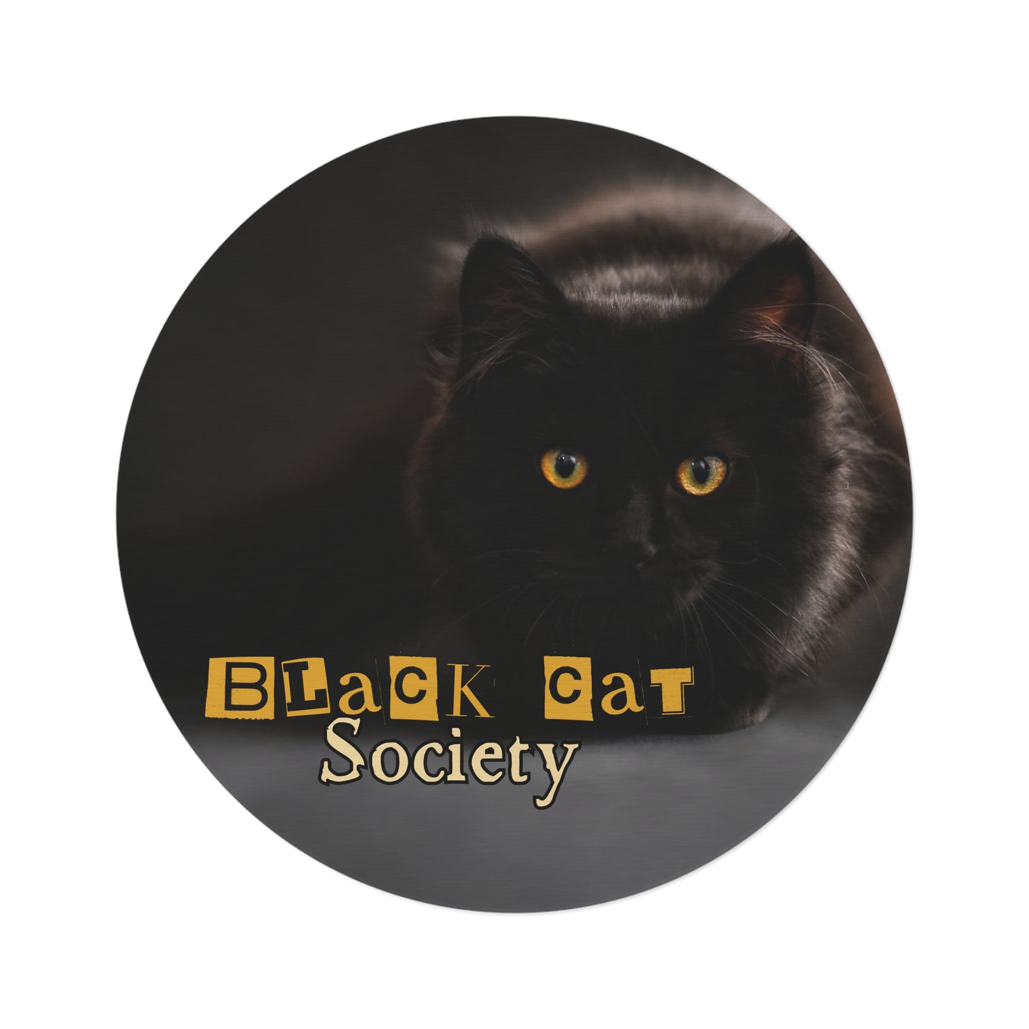 Black Cat Society Round Rug - Cozy Home Decor for Cat Lovers