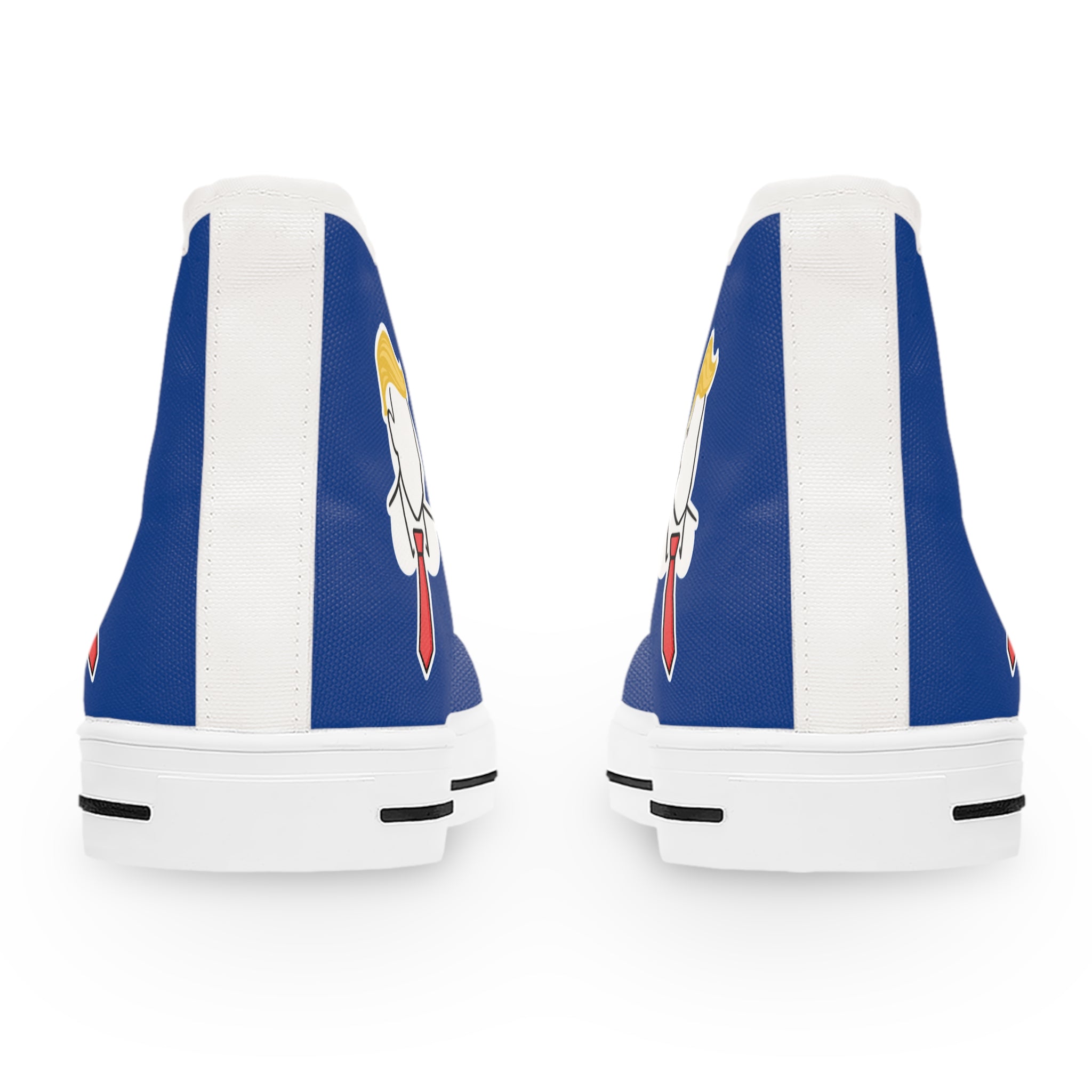 Executive Hairline Women’s High-Top Sneakers – Political Parody Statement Shoes