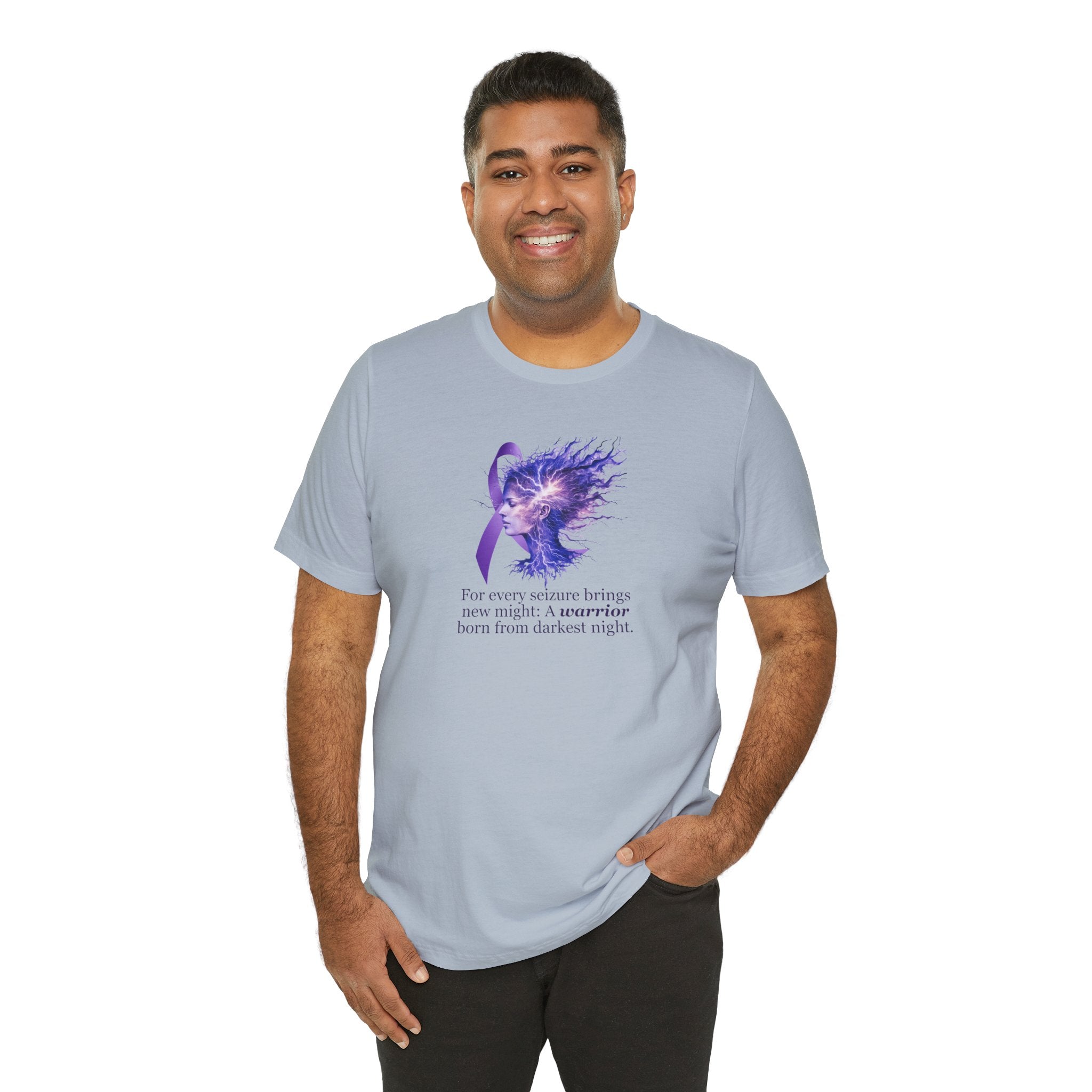 Photo depicting the ​A Warrior is Born Unisex Jersey Short Sleeve Tee from EpiAl's Shop.