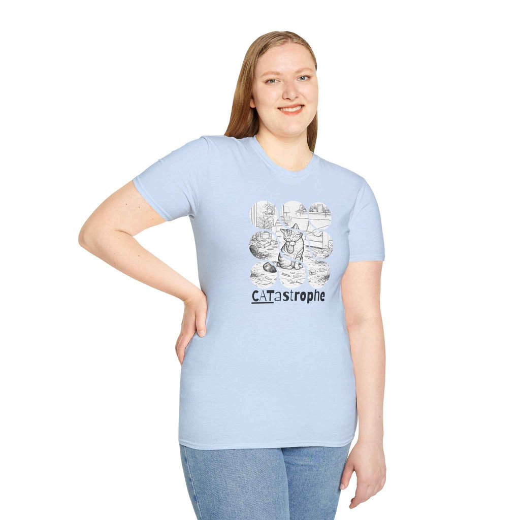 CATastrophe Cat Paw Unisex T-Shirt – Funny Cat Chaos Graphic Tee