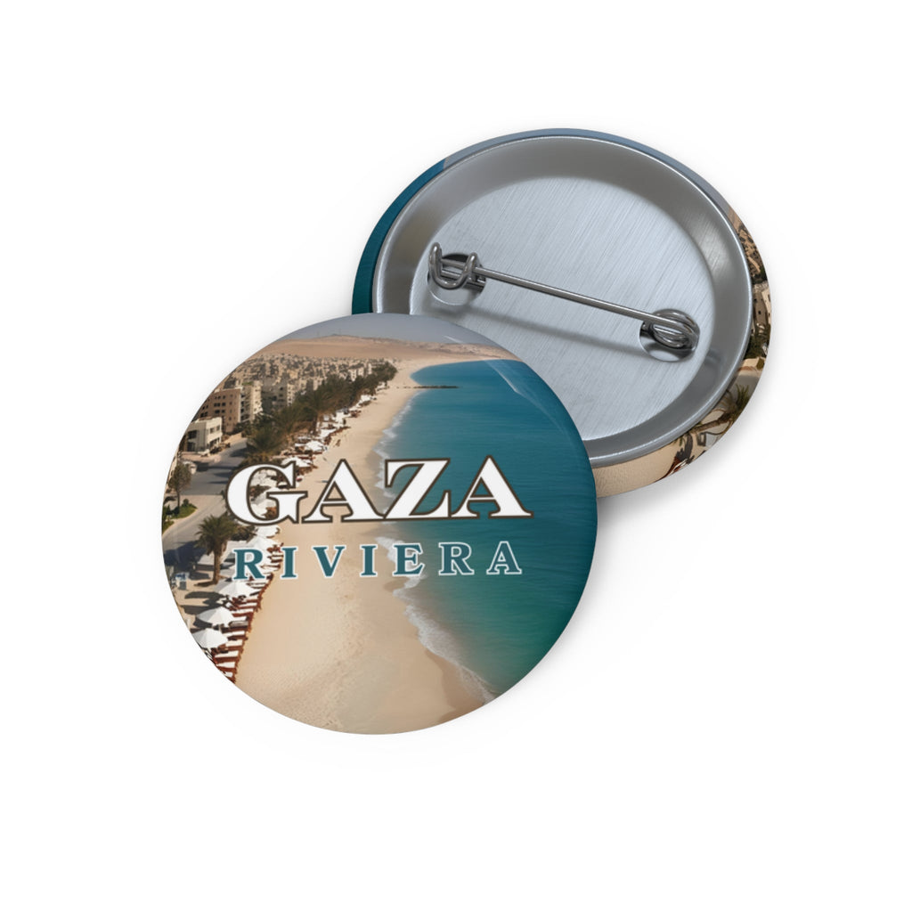 Gaza Riviera Resort Pin Buttons Printify