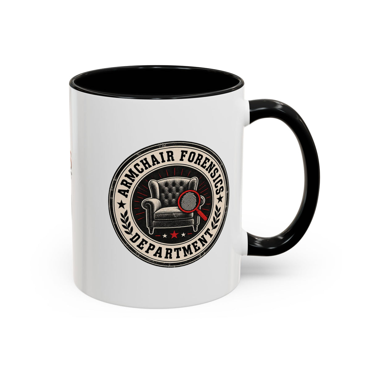 Armchair Forensics Department Accent Coffee Mug, True Crime Mug, 11 oz & 15 oz