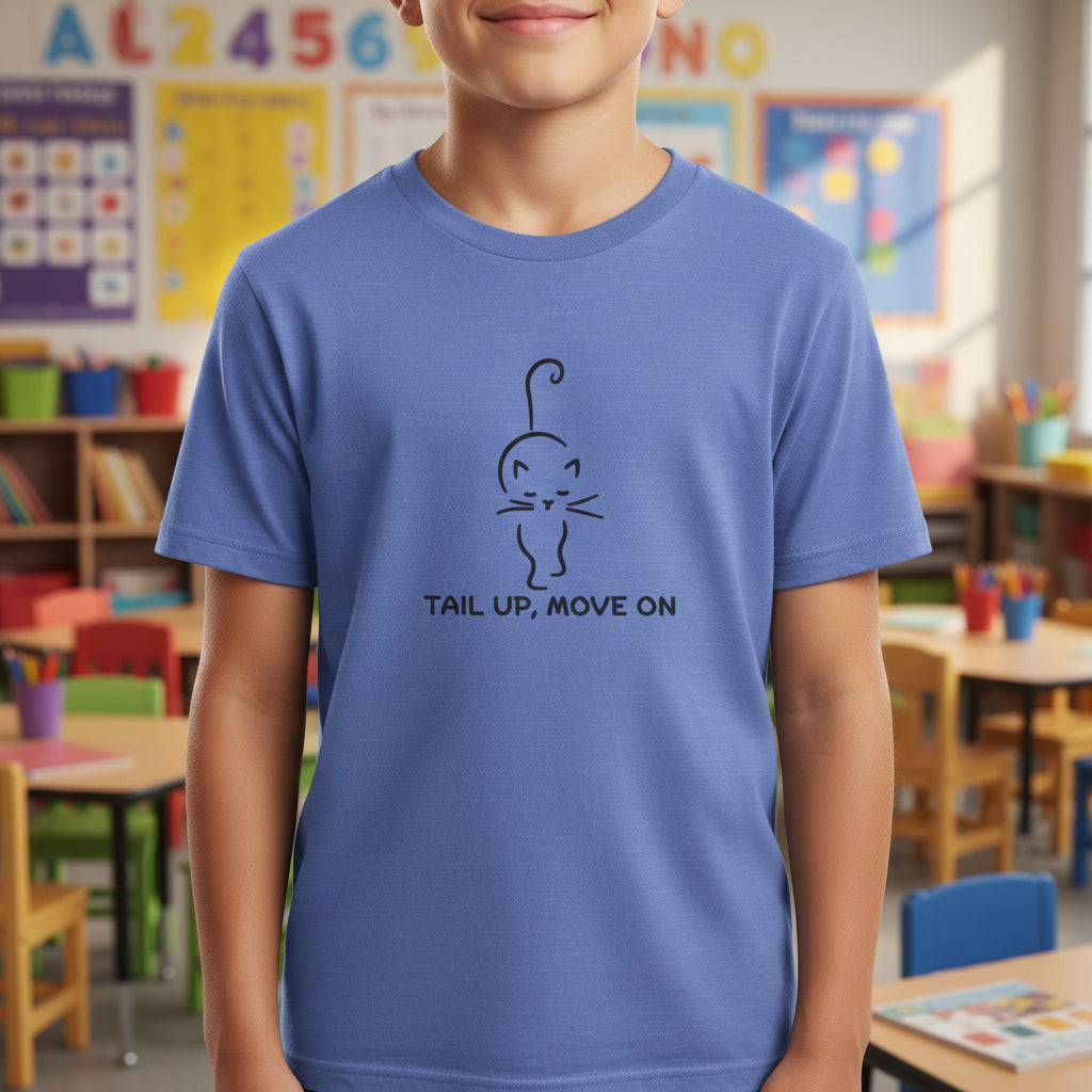 Tail Up, Move On Youth Tee – Small Human, Big Attitude