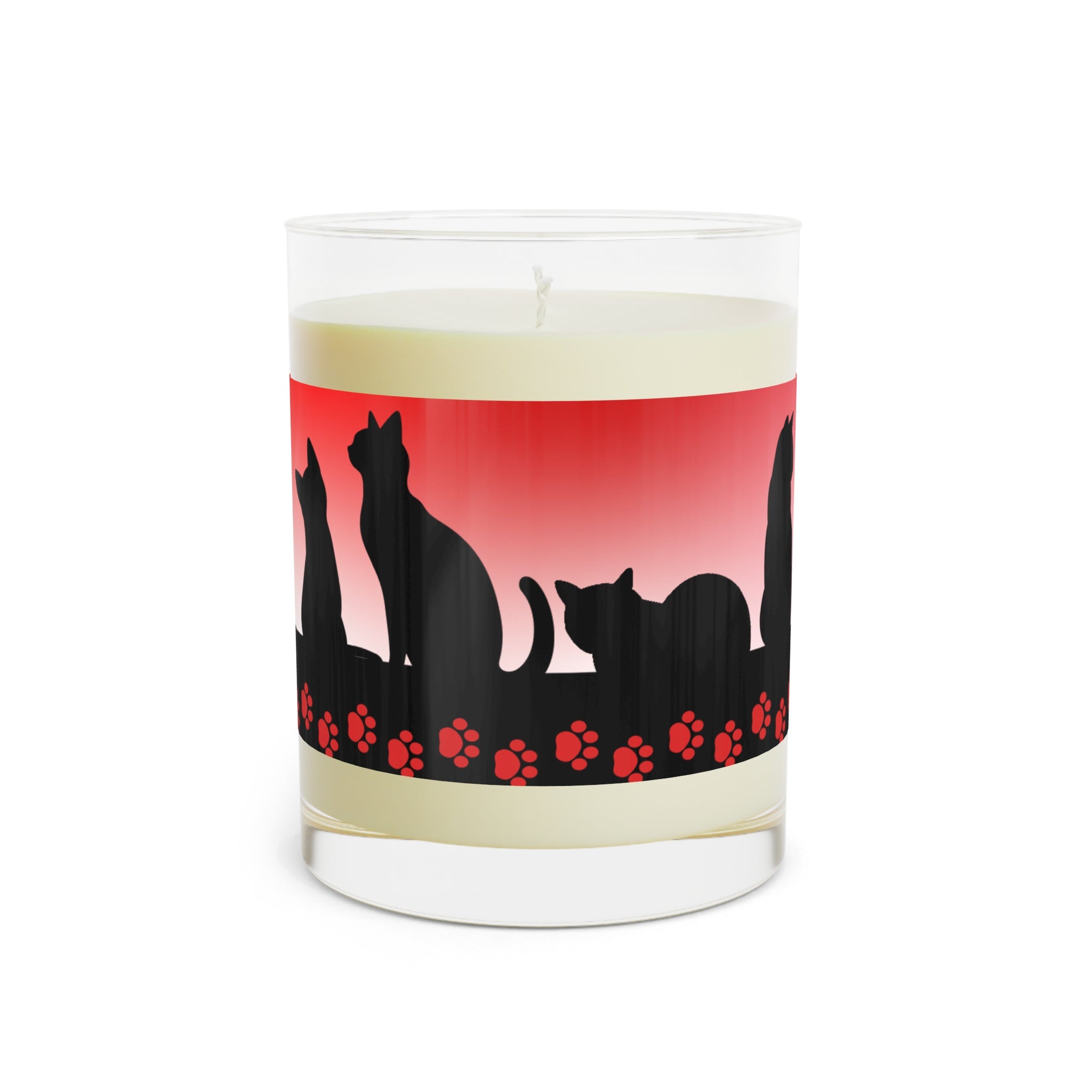 Photo depicting the ​Black Cats Scented Candle - Full Glass, 11oz from EpiAl's Shop.