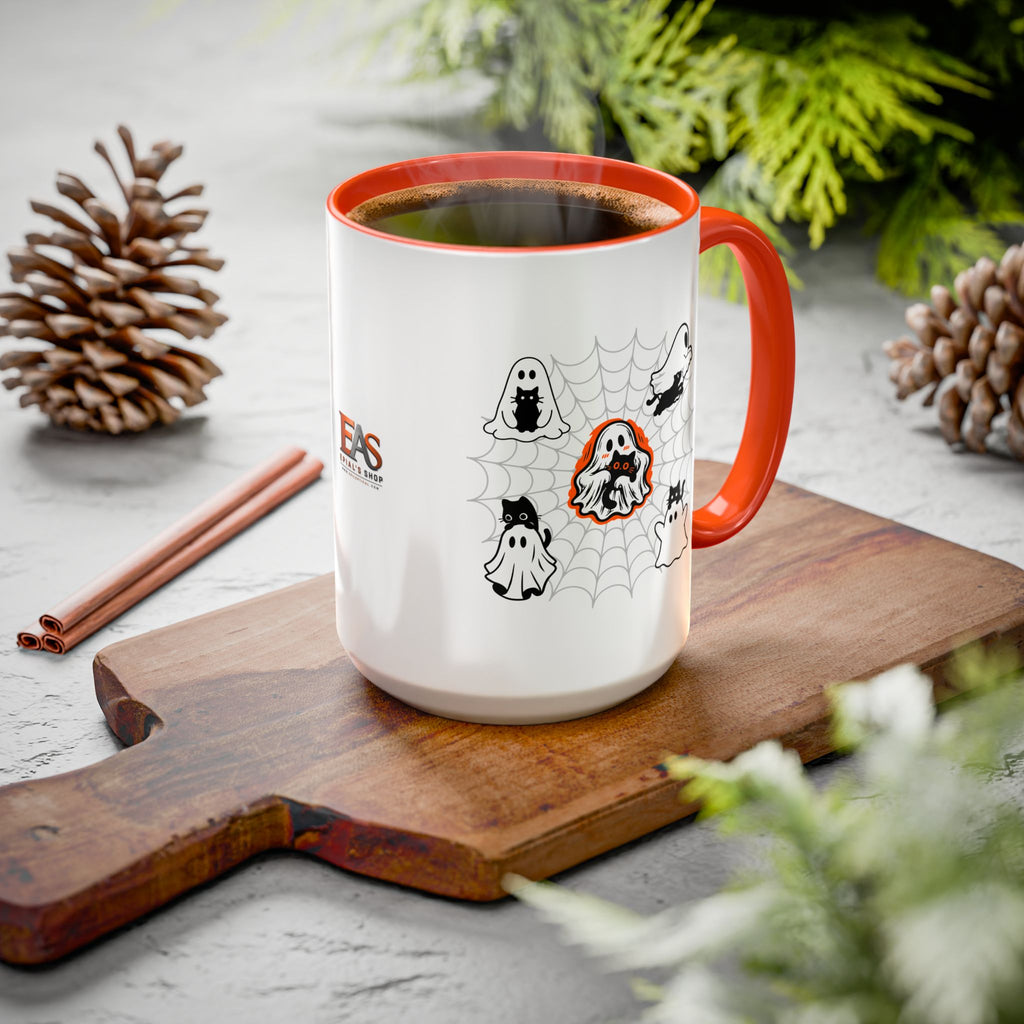 Ghost Cats Halloween Accent Mug (11oz, 15oz)