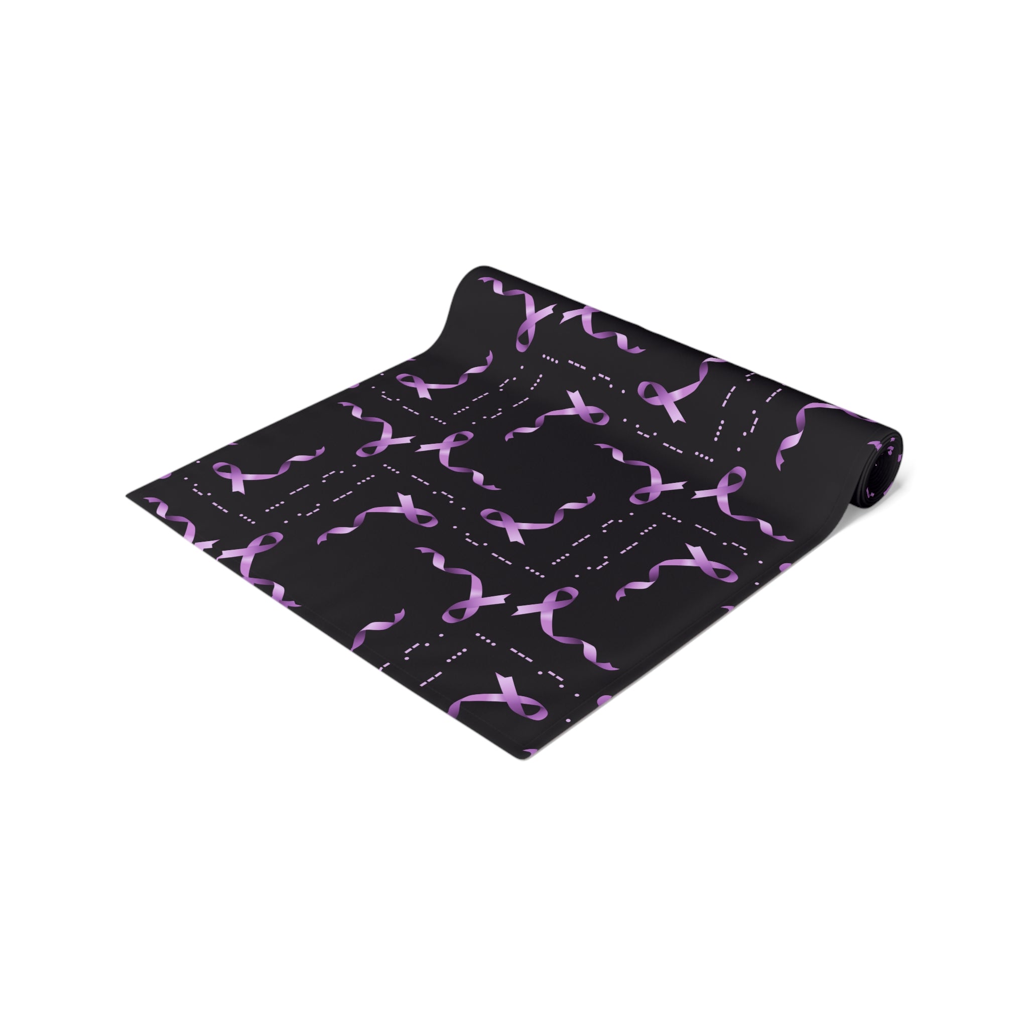 Epilepsy Awareness “HOPE” Morse Code Table Runner – Purple Ribbon Design