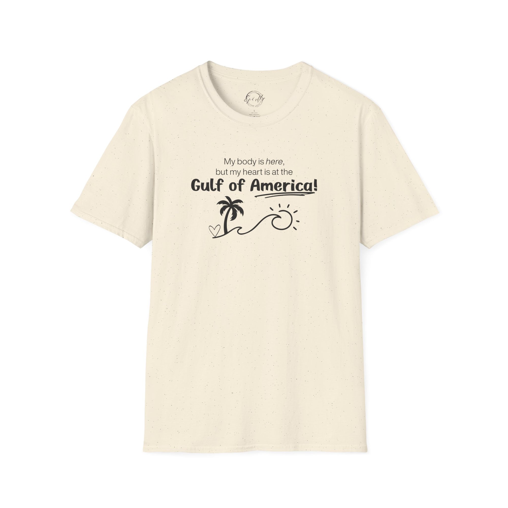 Heart at the Gulf Graphic T-Shirt - Perfect for Beach Lovers
