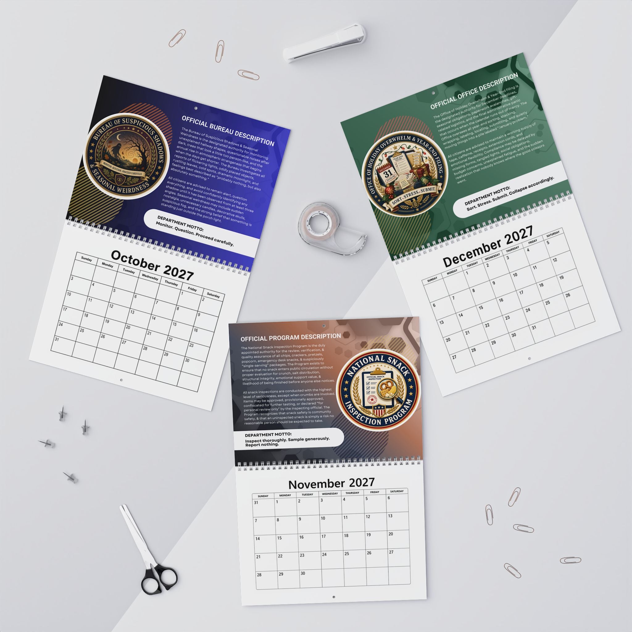 The Officially Unofficial 2027 Wall Calendar
