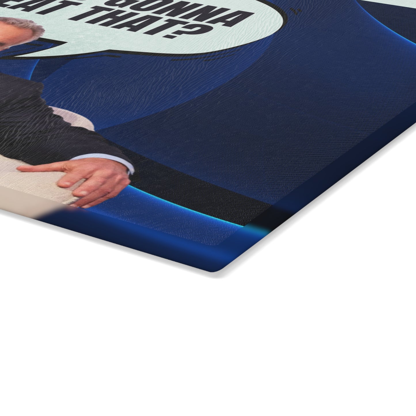 Funny Glass Cutting Board - 'You Gonna Eat That?' Kitchen Decor for Chefs and Foodies