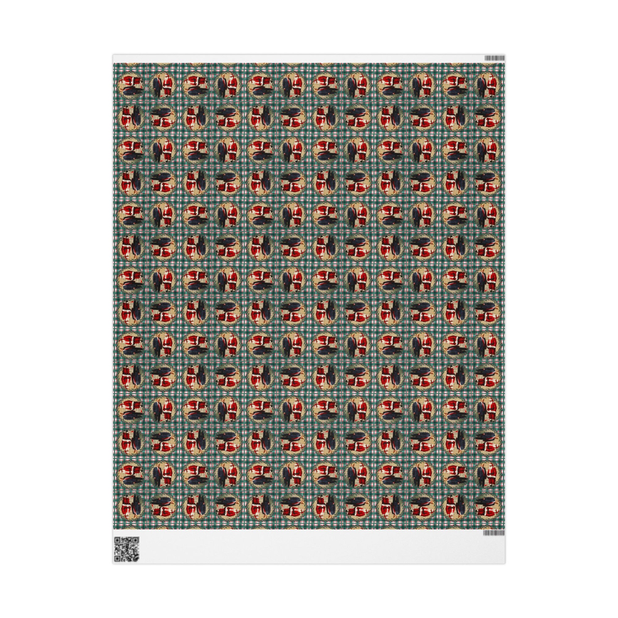 Vintage Style Trump Santa Wrapping Paper for Holiday Gifts