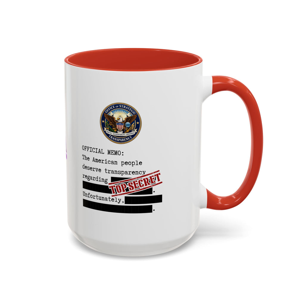 Official Memo Top Secret Coffee Mug – Political Satire Two-Tone Mug
