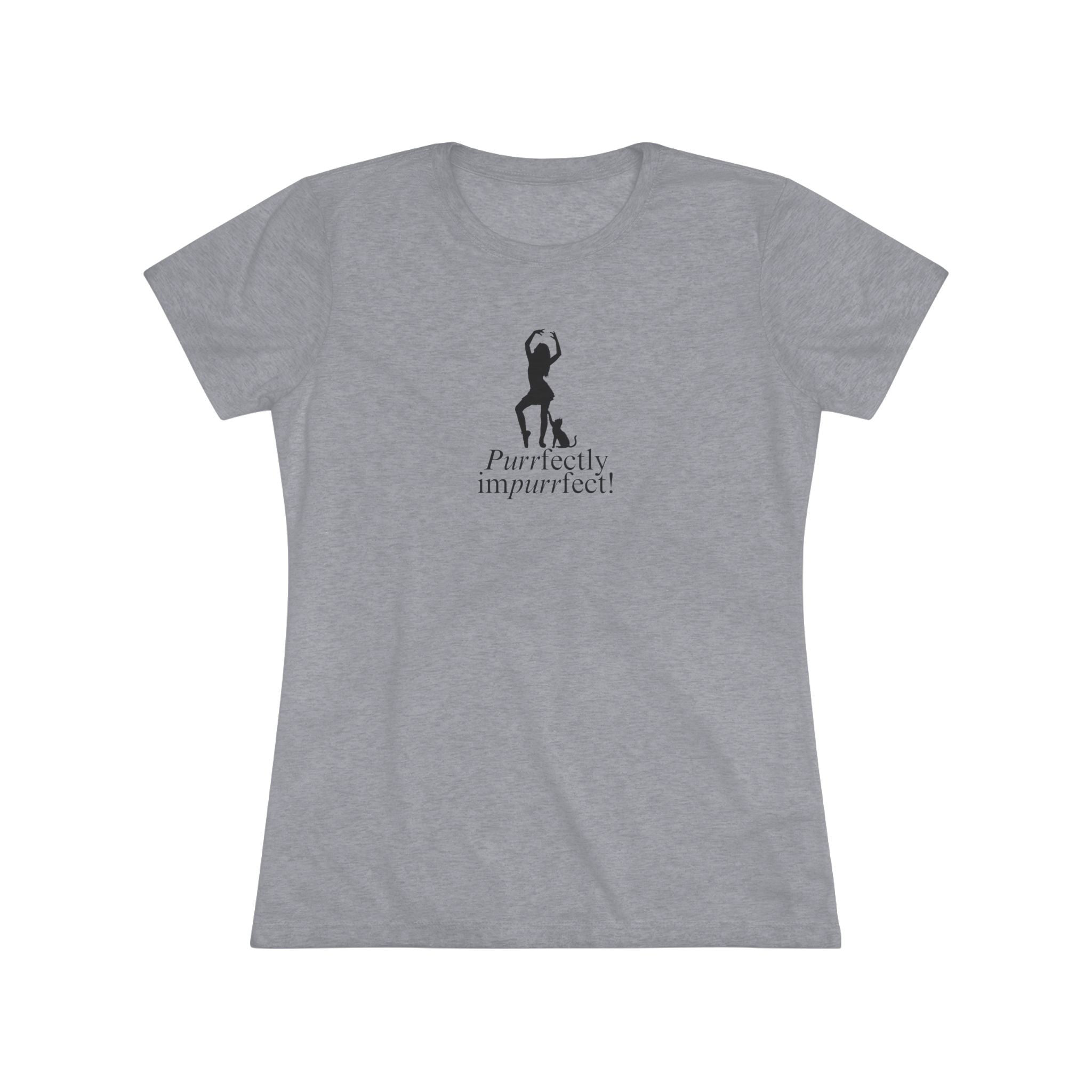 Photo depicting the ​Purrfectly Impurrfect Women's Triblend Tee from EpiAl's Shop.