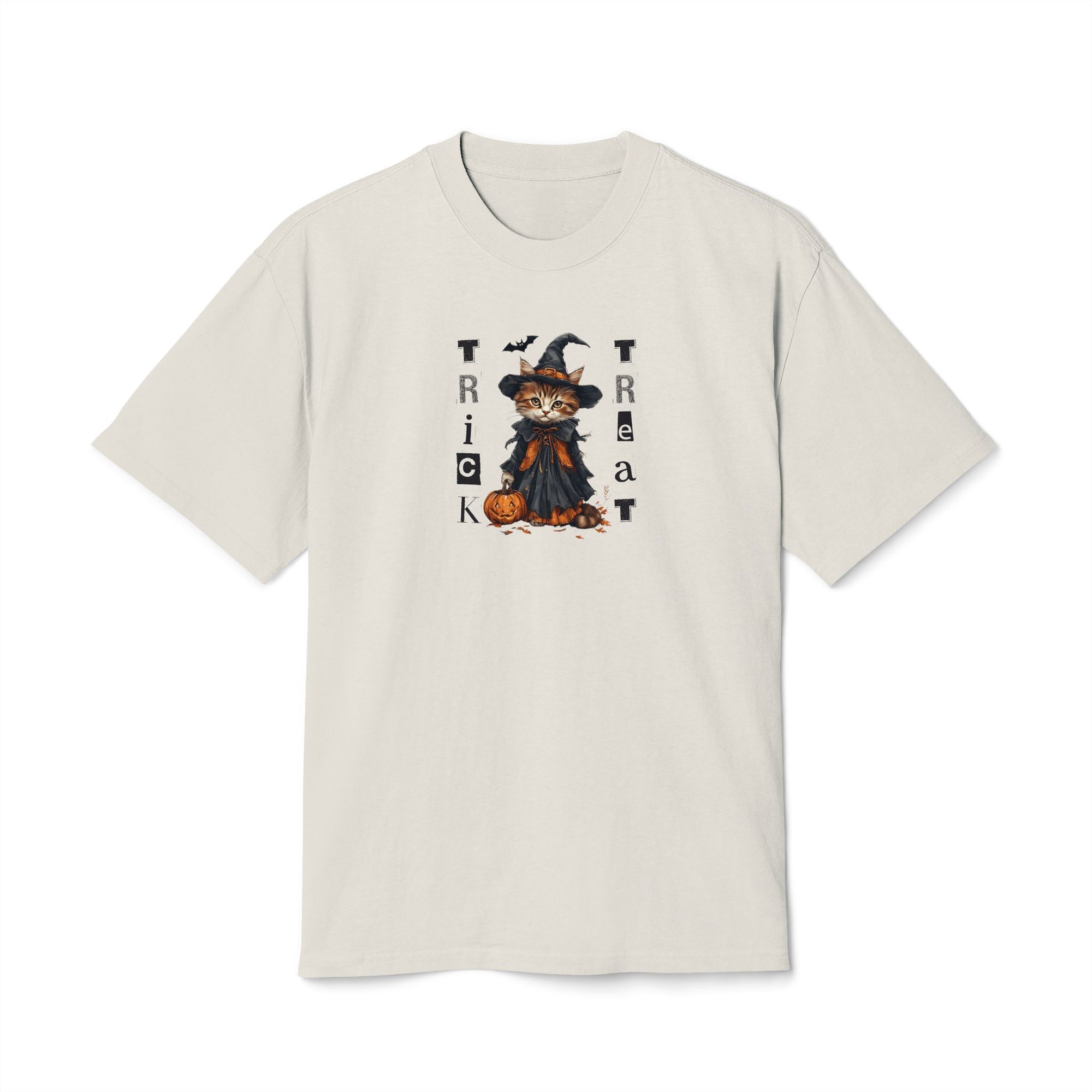 Halloween Witchy Kitty Unisex Faded Tee