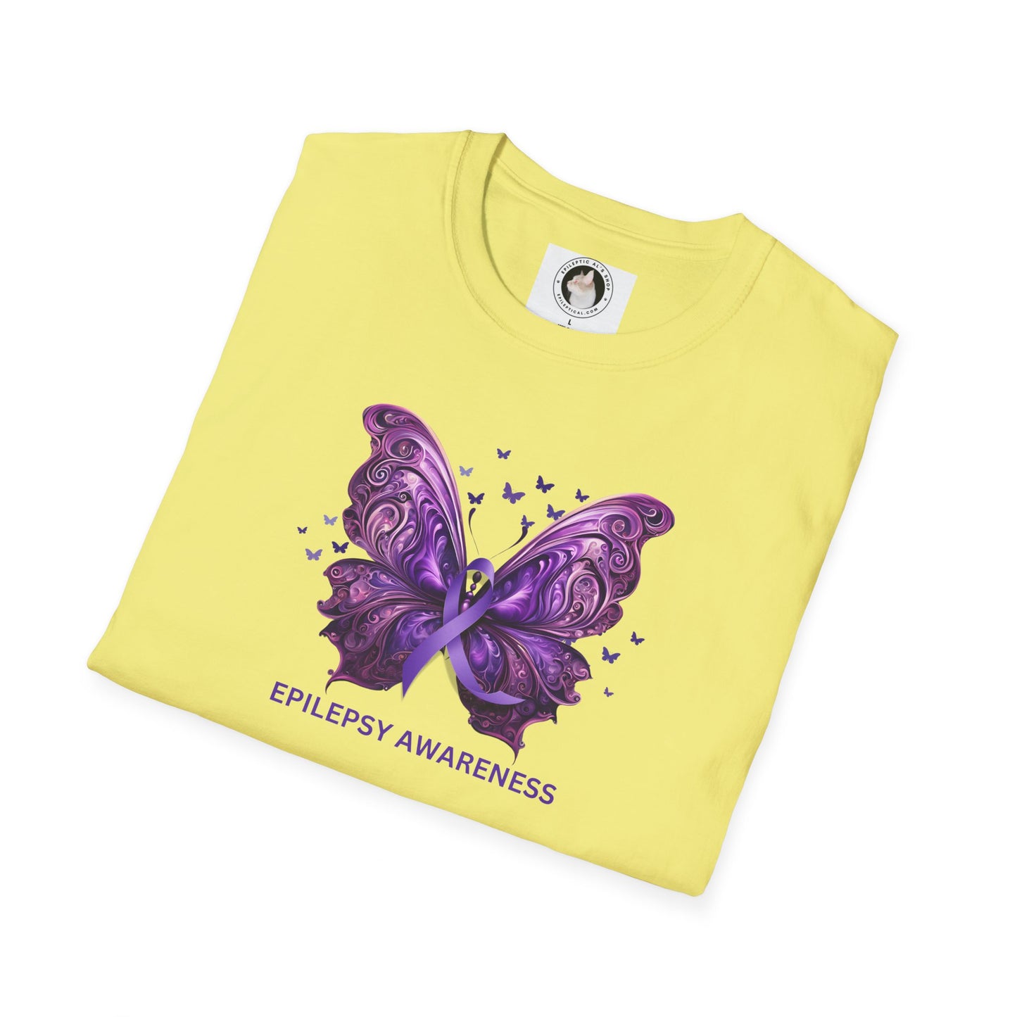 Epilepsy Butterfly Unisex Softstyle T - Shirt - T - Shirt - Epileptic Al’s Shop
