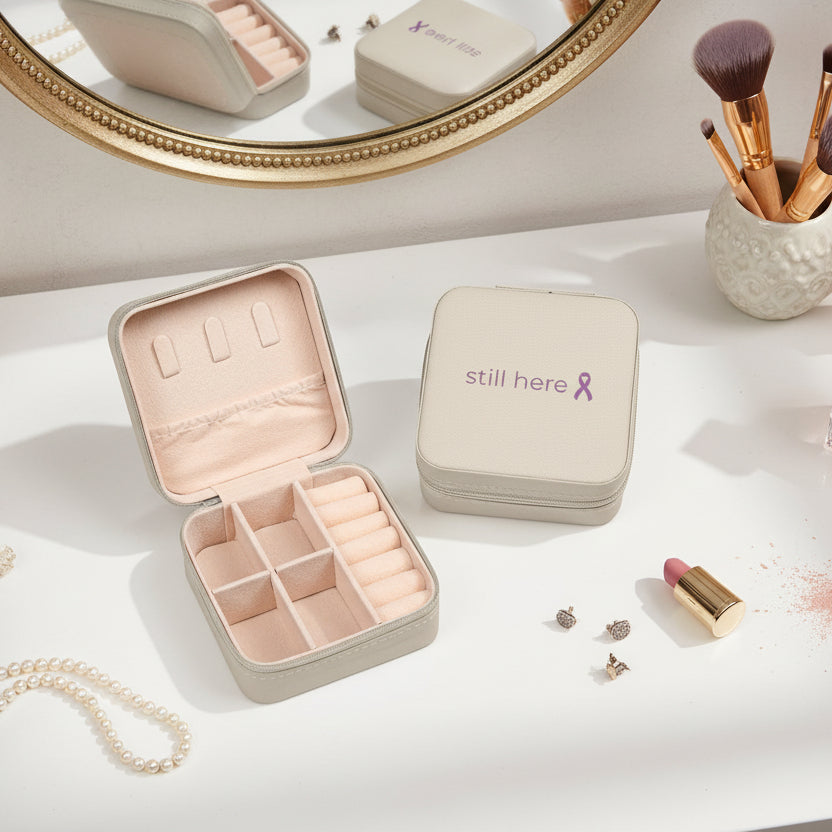 Still Here Jewelry Travel Case – Compact Blush Organizer