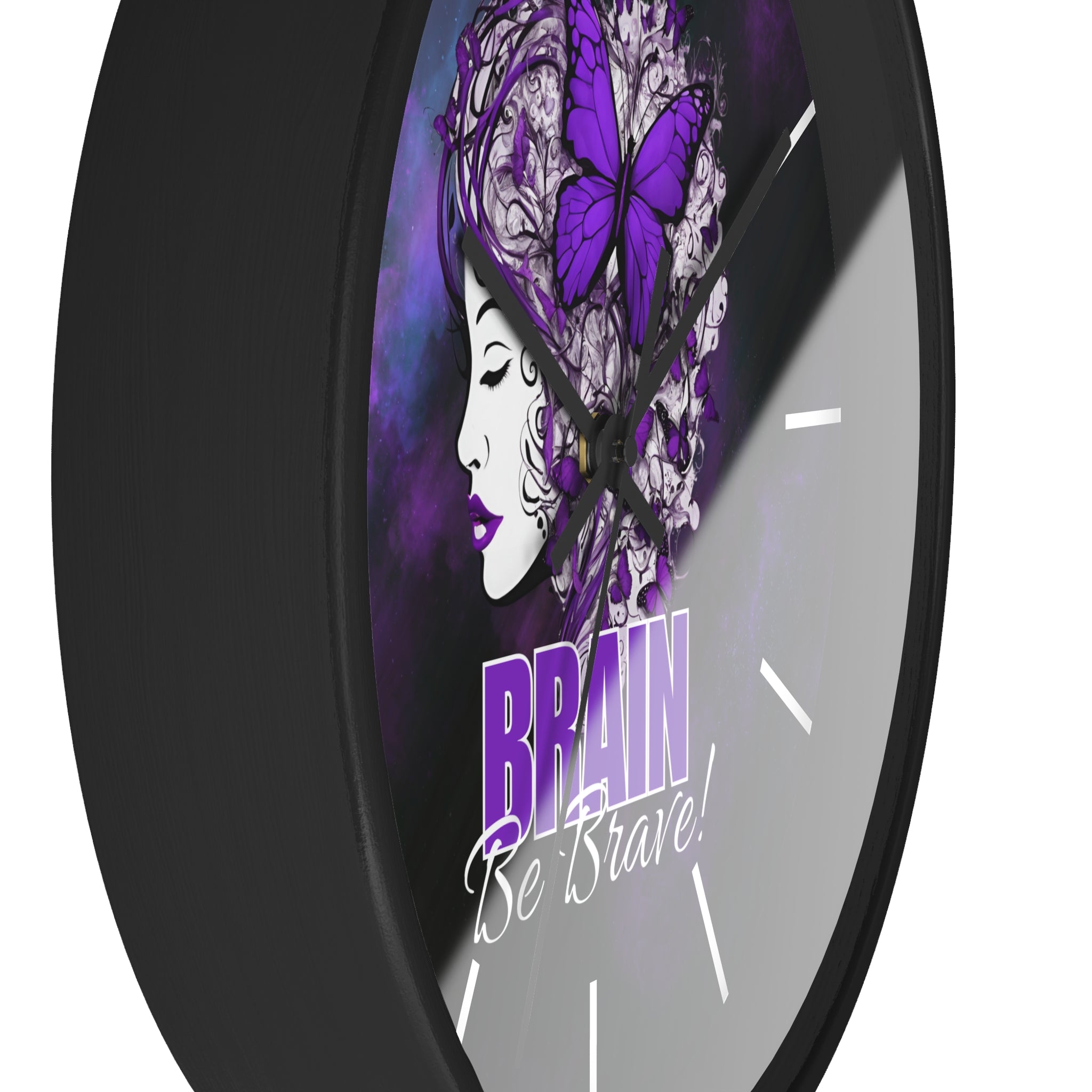 Photo depicting the ​Beautiful Brain Be Brave Wall Clock from EpiAl's Shop.