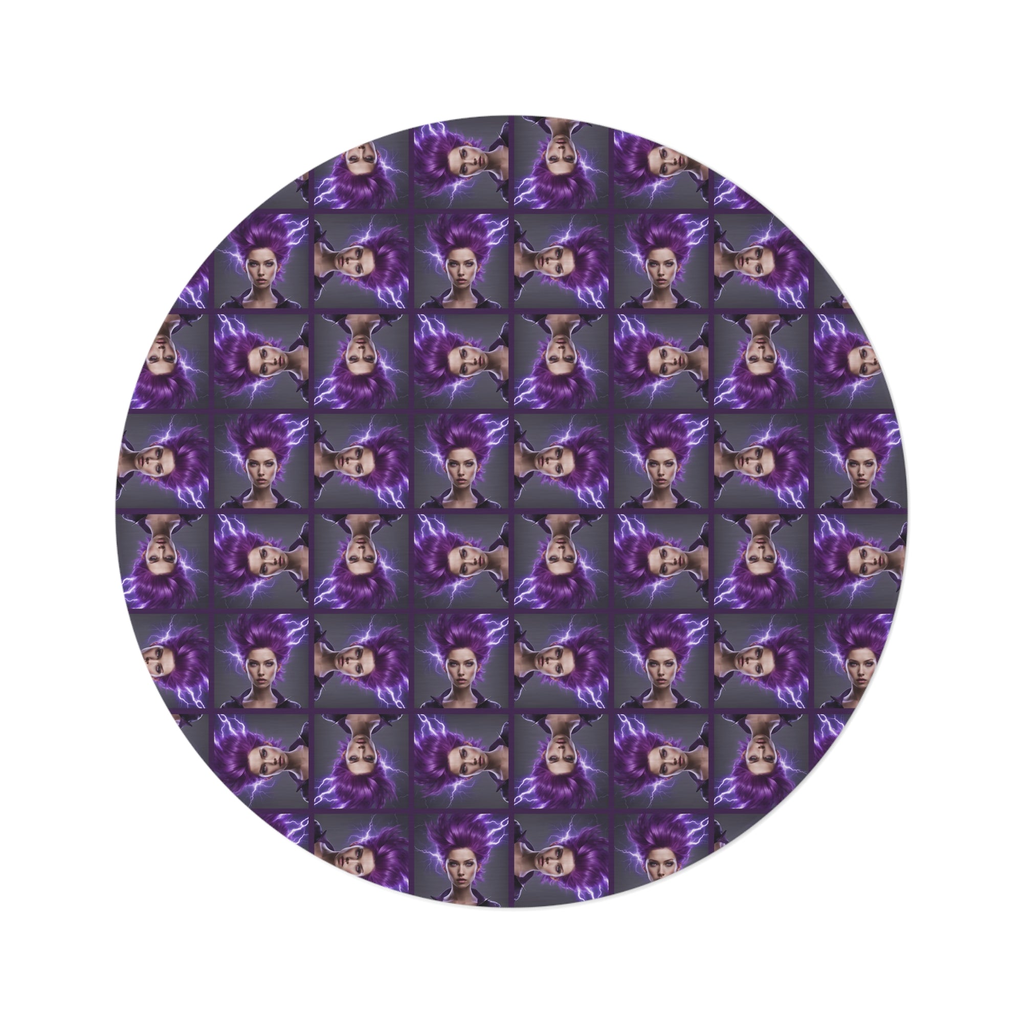 Brainstorm Round Rug for Epilepsy Awareness