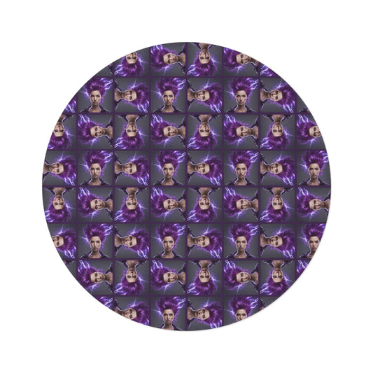 Brainstorm Round Rug for Epilepsy Awareness