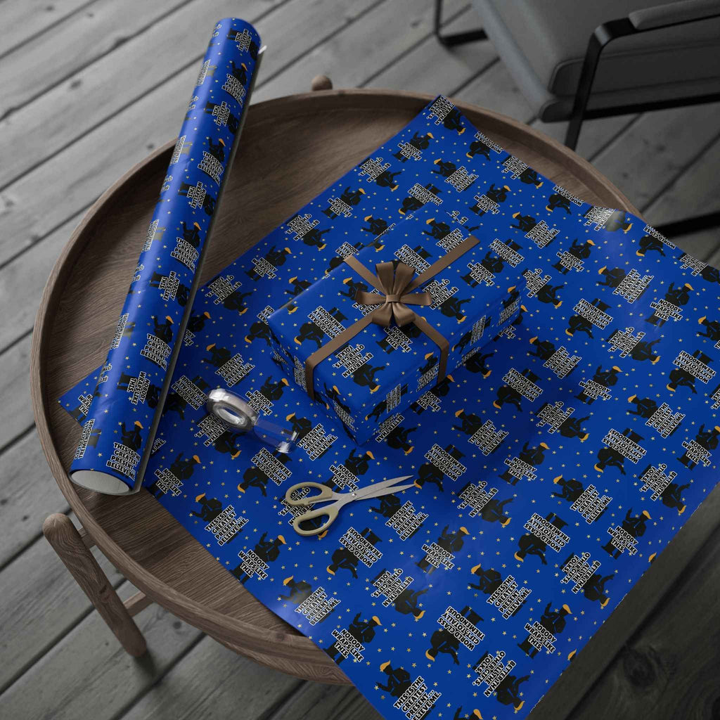 “Greatest Present, Believe Me” Political Parody Wrapping Paper