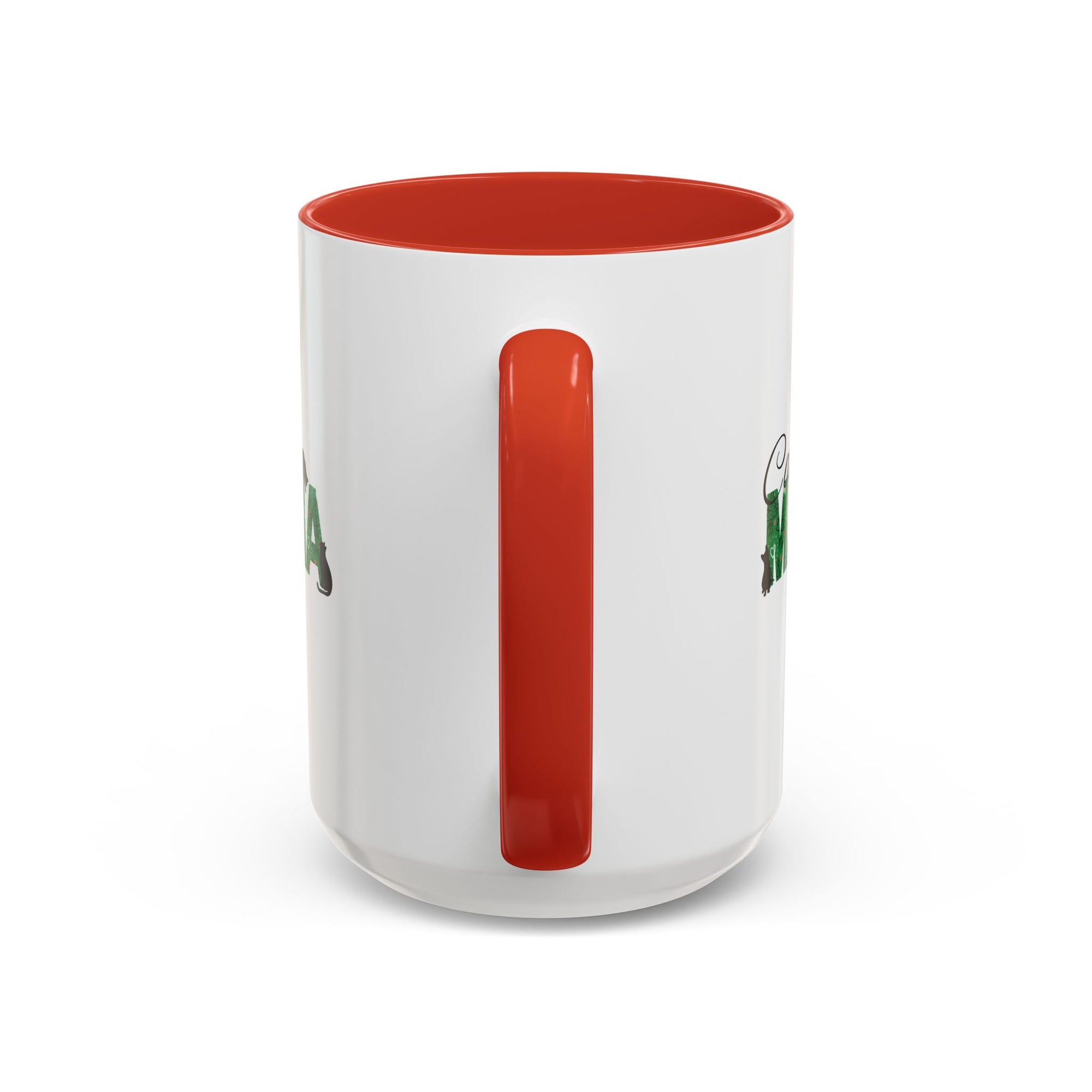 Christmas Cat Mama Accent Coffee Mug (11, 15oz)