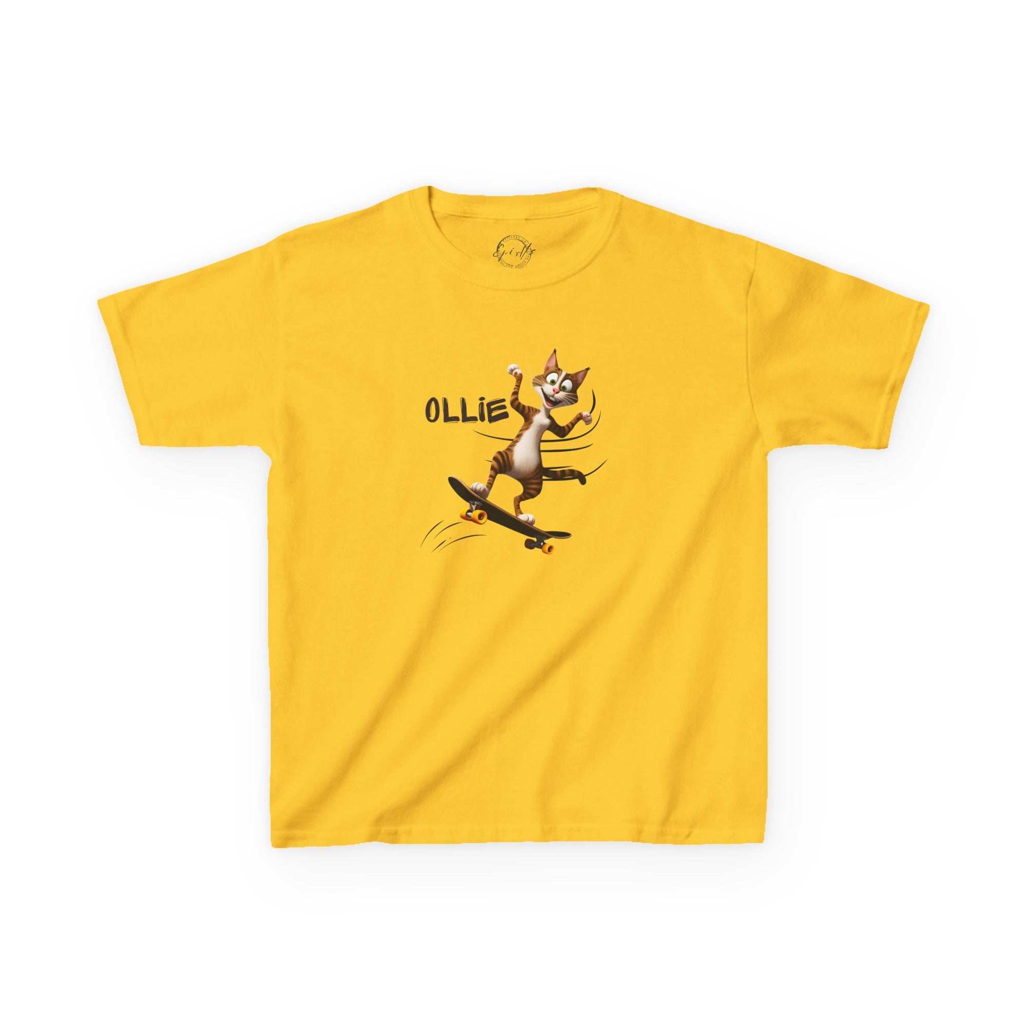 Kids Ollie Cat Tee - Fun and Playful Cotton T-Shirt for Children