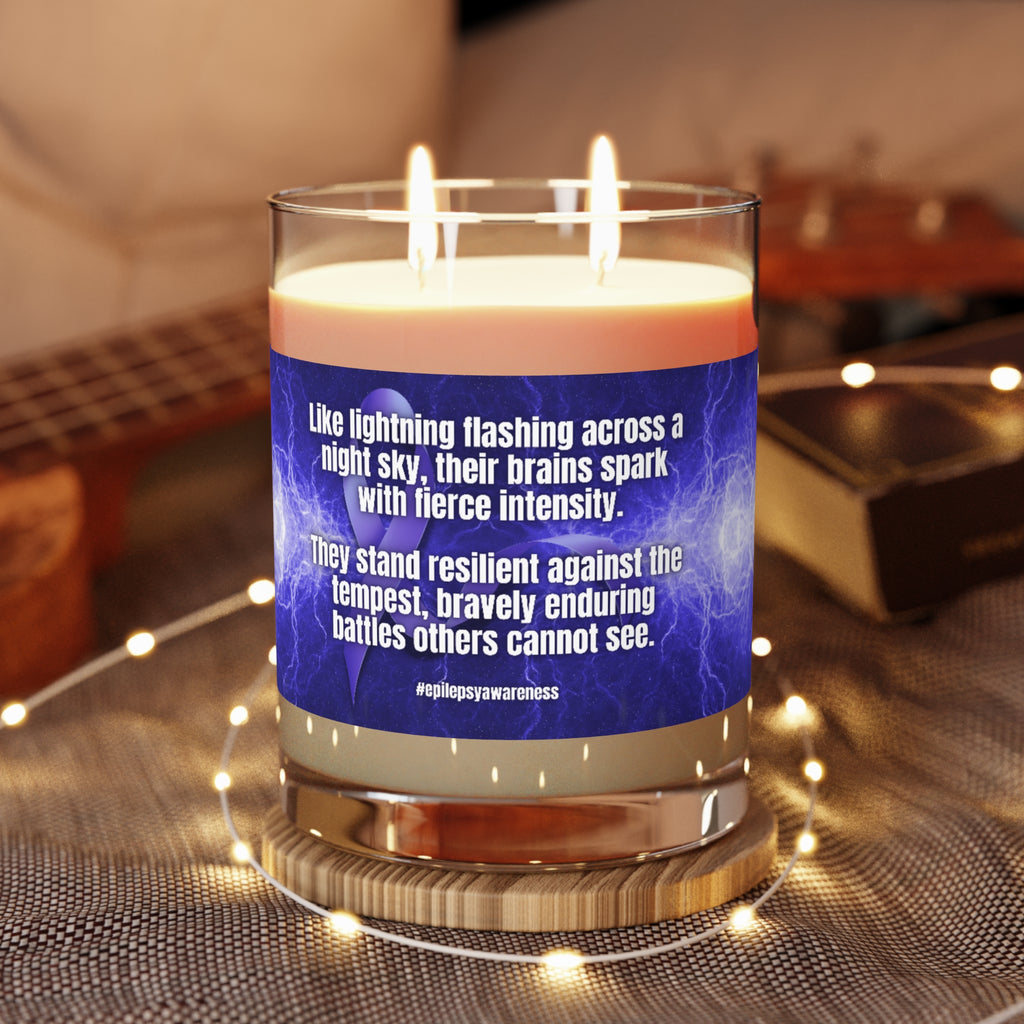 Photo depicting the ​Resilient Against the Tempest Scented Candle - Full Glass, 11oz from EpiAl's Shop.