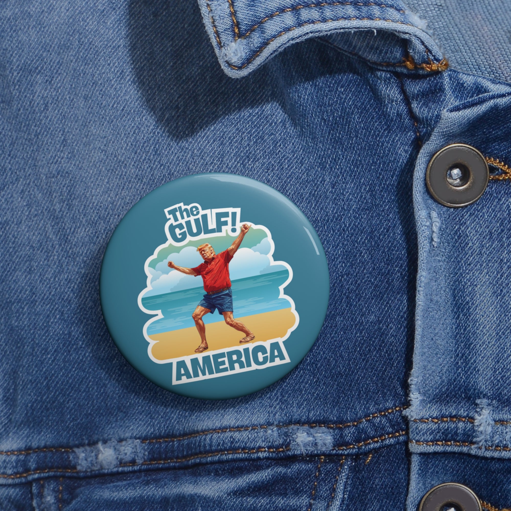 Gulf America Pin Buttons - Collectibles for Friends