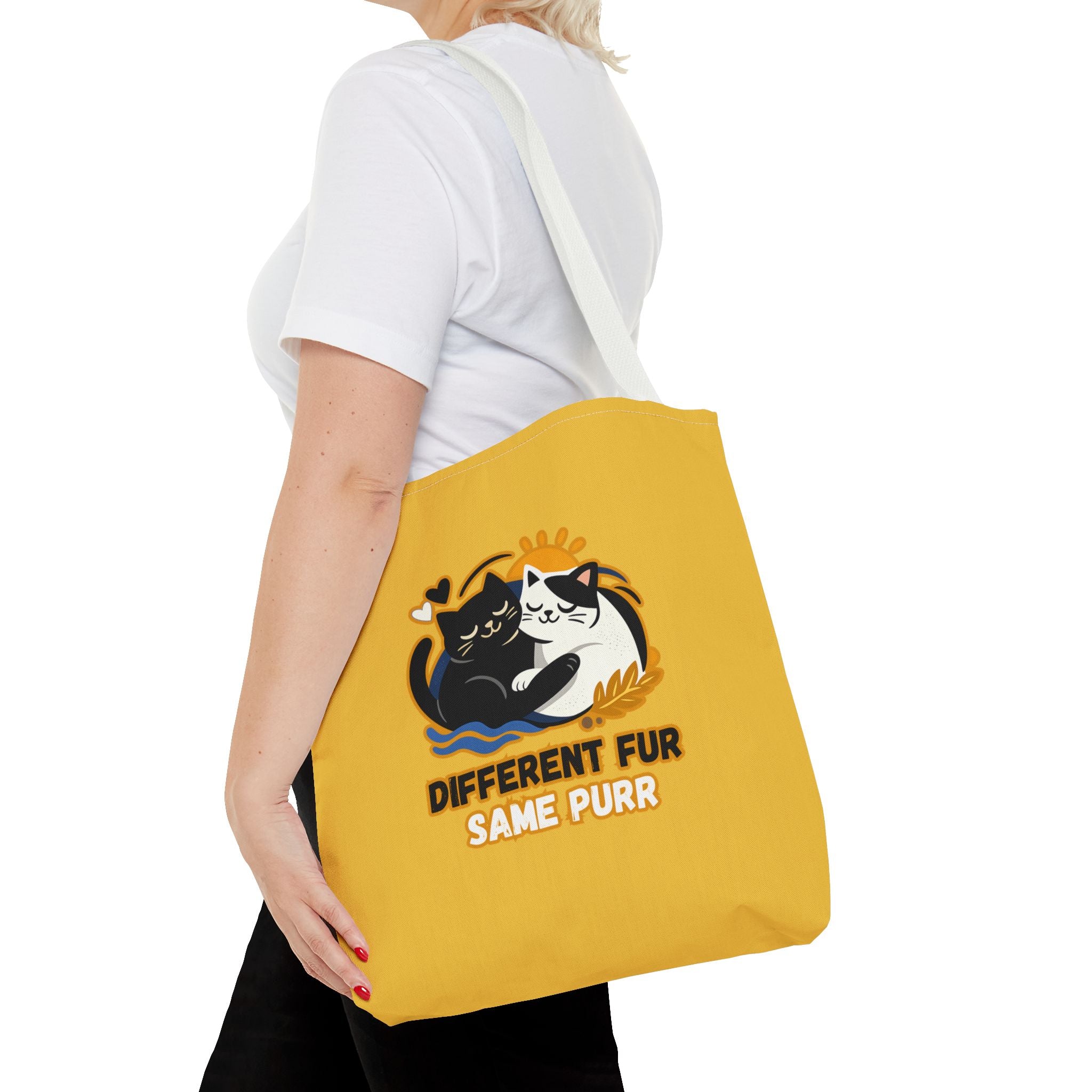 Different Fur, Same Purr Cat Tote Bag – Cozy Friendship Market Bag