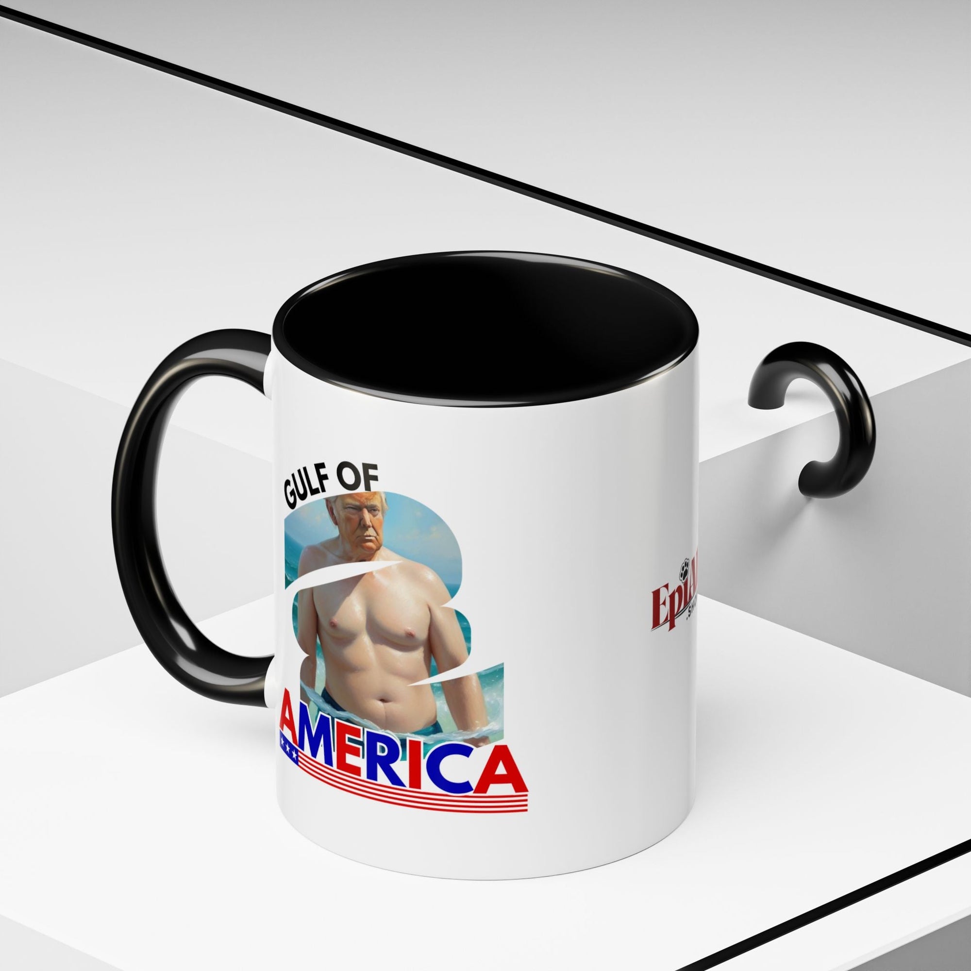 Trump's Gulf of America Accent Coffee Mug Printify